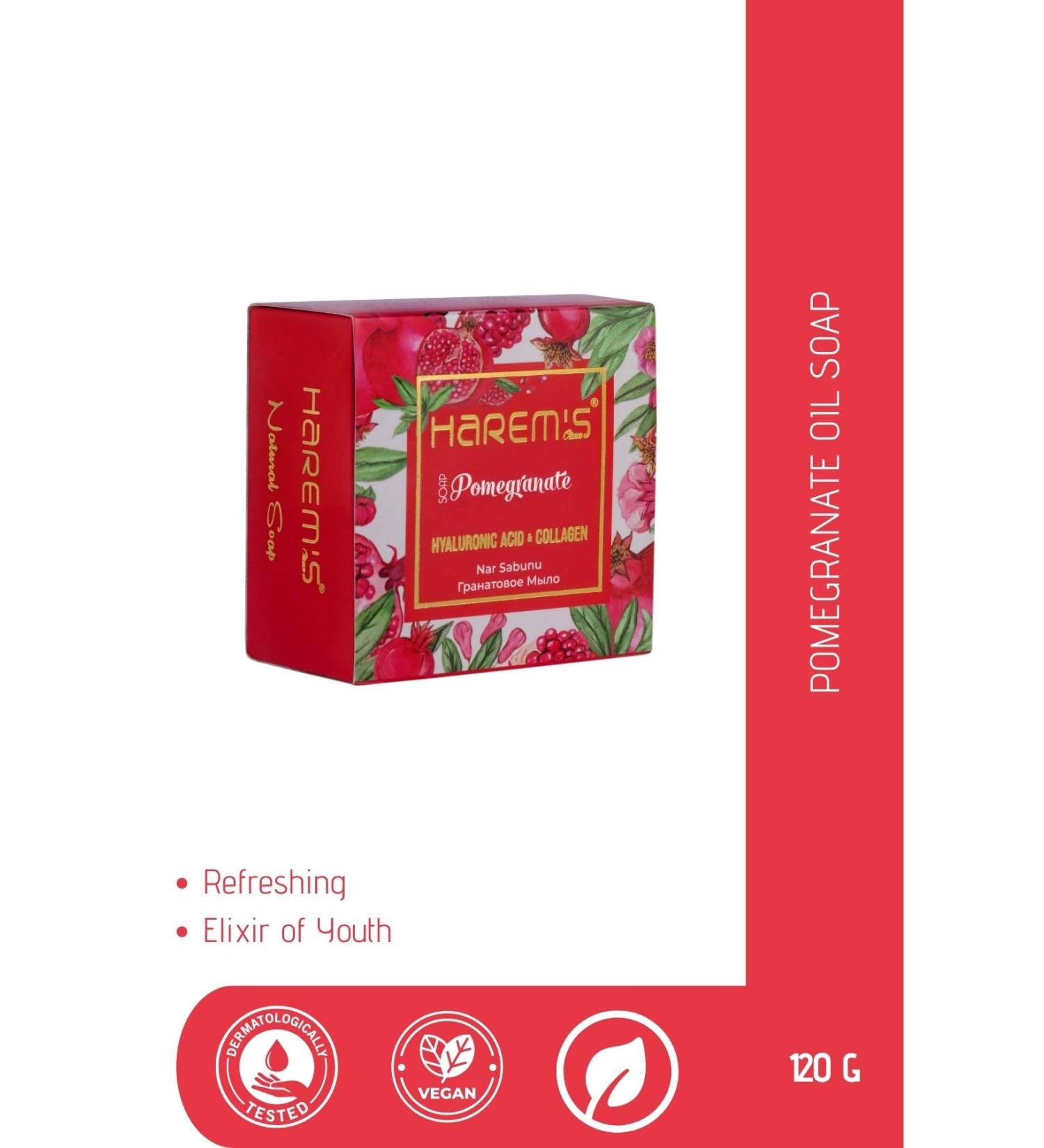 Harem Pomegranate Soap - Nourishing & Moisturizing | Shop Internationally - Buy Online on GoSupps.com