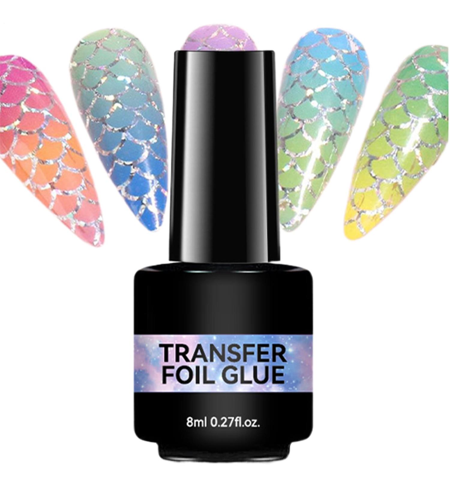 Nail Foil Glue | 8ml Strong Adhesion Transparent UV Lamp Foil Gel | for DIY Home Manicures and Decorative Nail Art - Buy Online on GoSupps.com