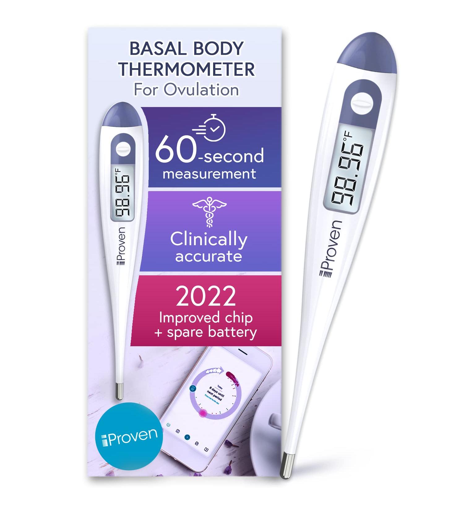 Digital Basal Thermometer - 1/100th Degree High Precision - Quick 60-Sec Reading - Memory Recall - iProven - Buy Online on GoSupps.com