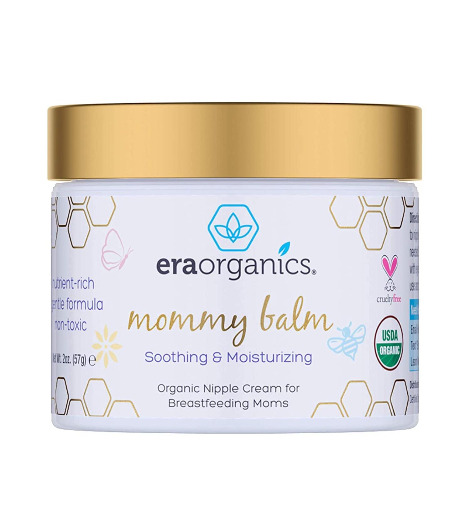 Organic Soothing Nipple Cream for Breastfeeding Moms | USDA Certified, Non-GMO Healing Balm for Sensitive Skin Care - Era-Organics - Buy Online on GoSupps.com