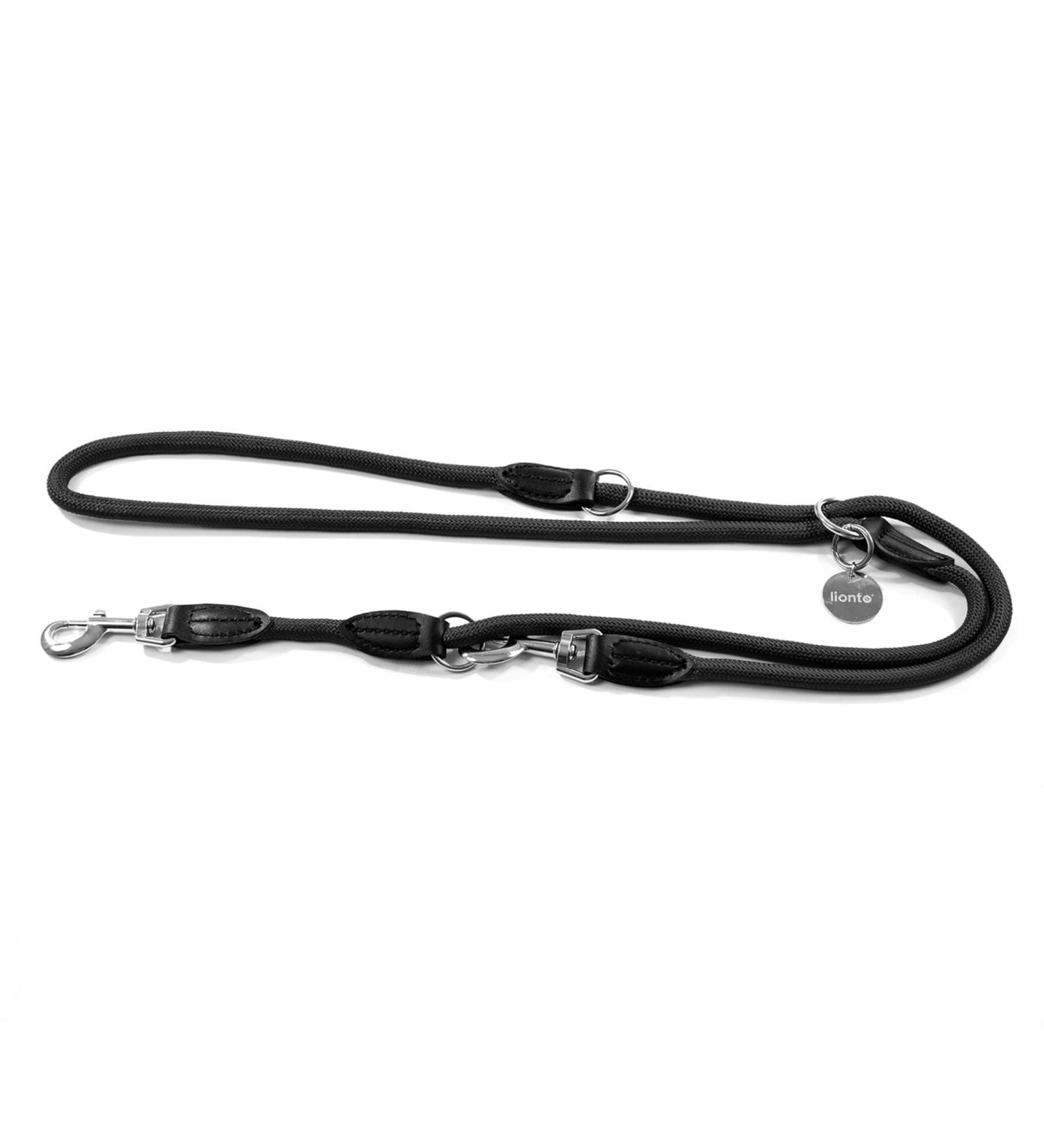 Adjustable Dog Leash - Multifunctional Double Shoulder Leash | Weatherproof 200 cm Black - Lionto - Buy Online on GoSupps.com