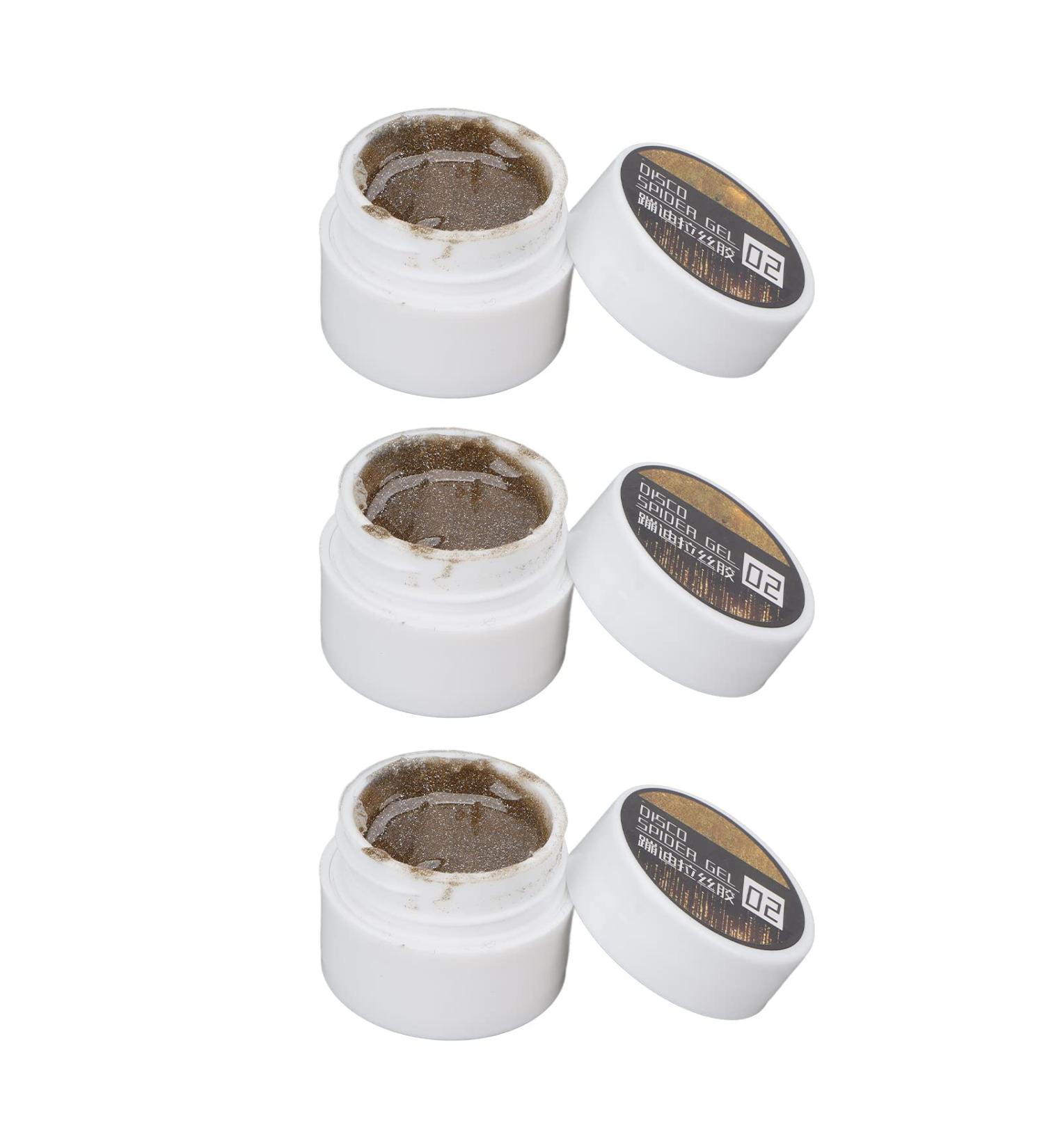 Glitter Nail Spinner Angels - Set of 3 Durable & Elastic DIY Art for Beginners - Shiny Finish 8g Gold - Buy Online on GoSupps.com