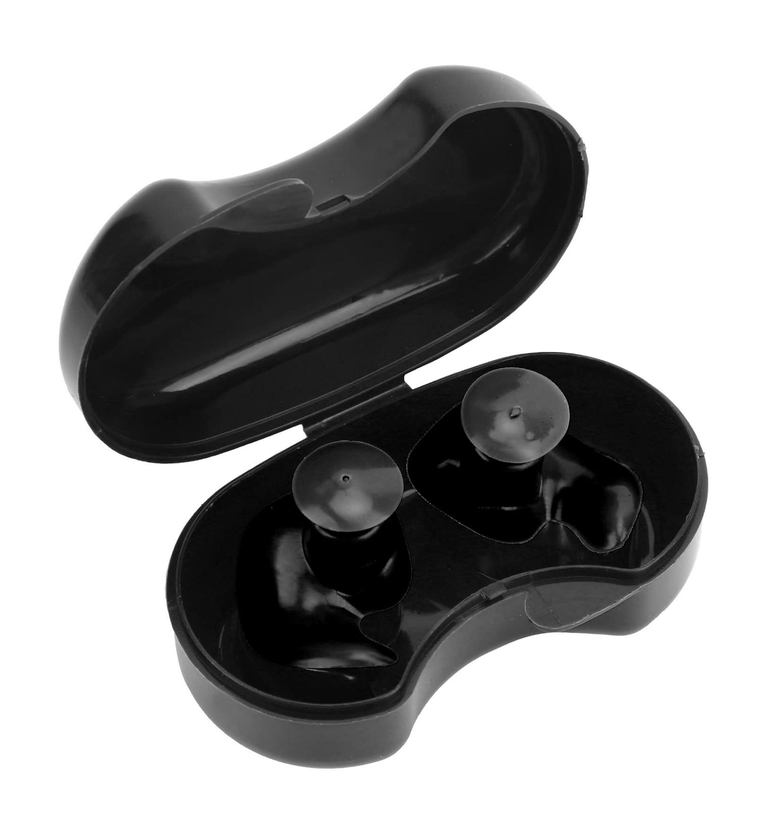 Buy Silicone Waterproof DustProof Spiral Earplugs for Swimming - Portable Box & Super Sound Lead - 2 Pack (Black - Buy Online on GoSupps.com