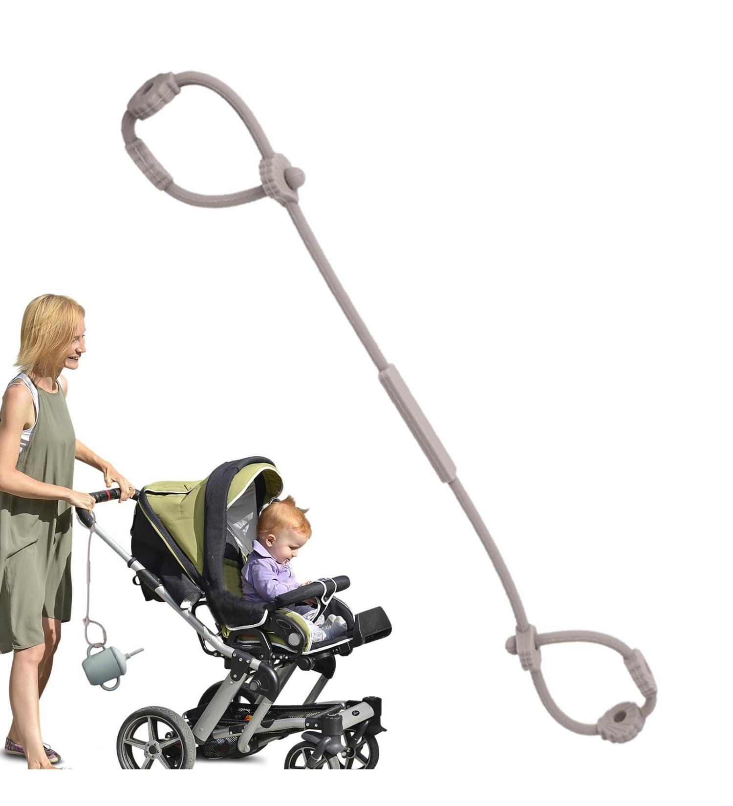 Uozonite Stroller Belt & Drinking Bank Belt | Silicone Pacifier Holder Adjustable Food Catcher Toy Clip Children's Bite Ring & Cup Holder - Light Gray - Buy Online on GoSupps.com