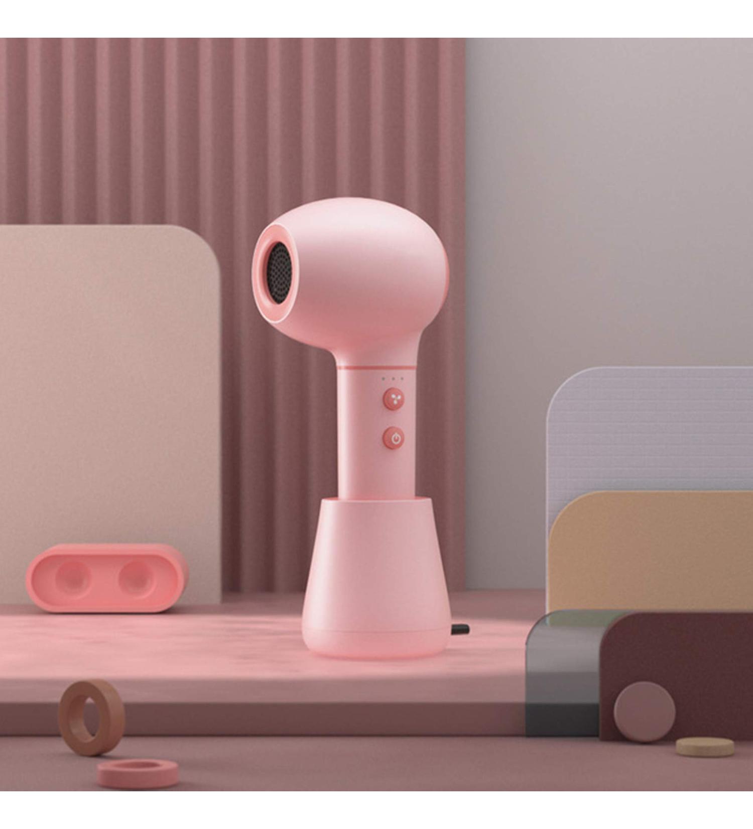 Portable Cordless Hair Dryer Compact Wireless Hair Dryer Kids & Electric Hair Dryer USB Rechargeable Blow Dryer for Travel Outdoor Camping Pink - Buy Online on GoSupps.com