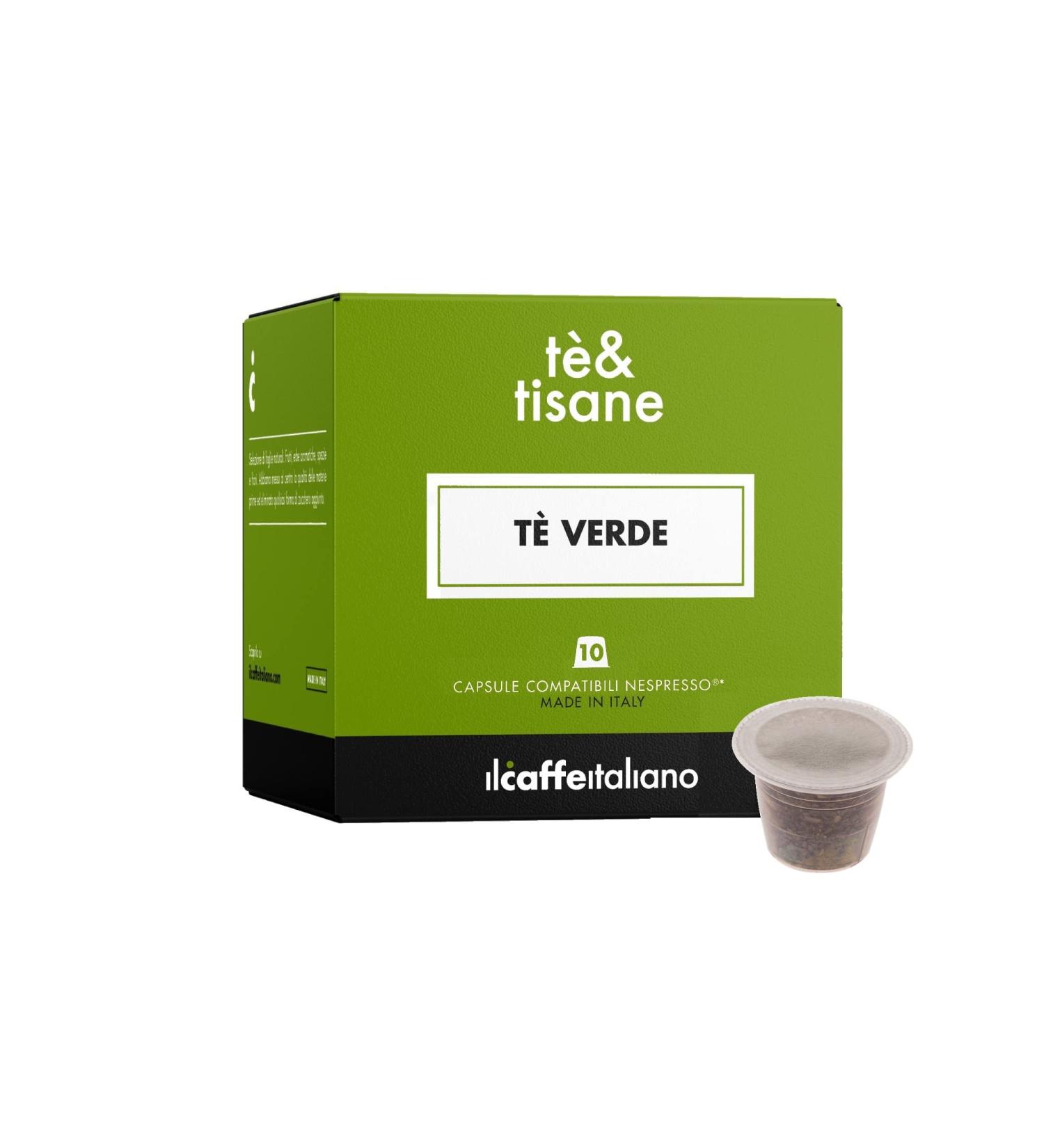 Il Caff Italiano Nespresso Compatible Capsules Green Tea 80pcs | Nespresso Compatible Coffee Capsules With the Citrus Fragrance of Bergamot | Nespresso Compatible Capsules Made In Italy | Frhome - Buy Online on GoSupps.com
