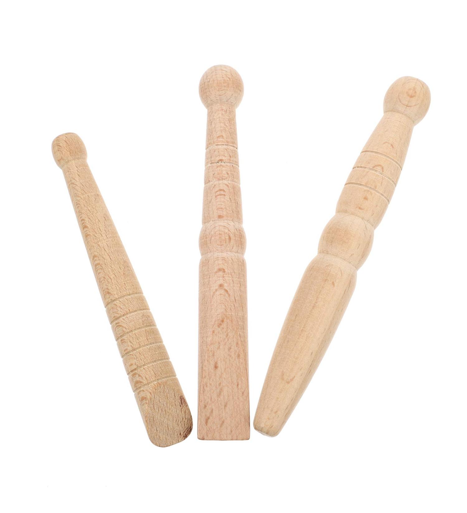 1 Set 3PC Wood Cabbage Massage Tools - Thai Massage Sticks & Tissue Massage Tool | Relaxing Gifts for Wellness - Buy Online on GoSupps.com