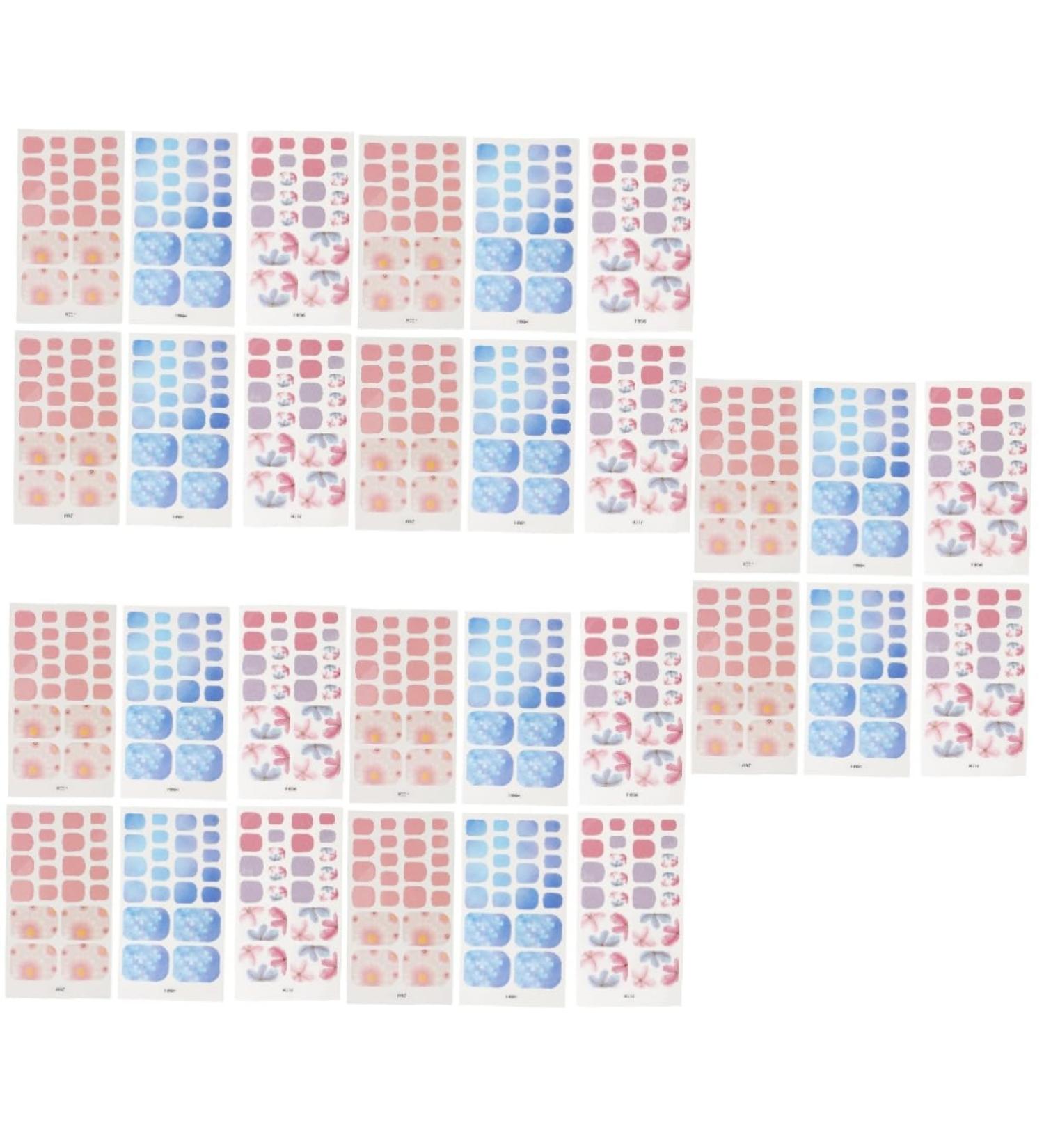LALAFINA False Nails Tips Wraps False Nails Patches Fashion Summer French Fake Nails Toe Nail Stickers - Buy Online on GoSupps.com