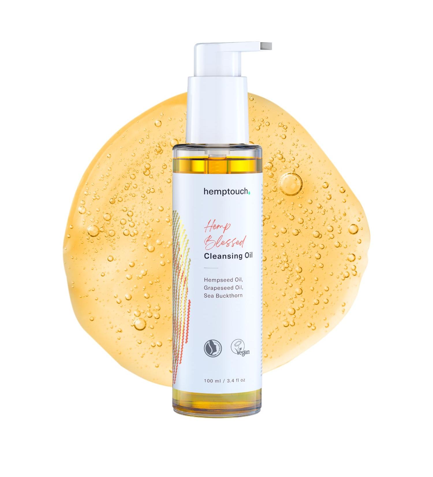 Hemptouch Huile nettoyante avec huile de chanvre (100 ml) Huile nettoyante v g talienne pour le visage Squalane & huile de p pins de raisin pour un nettoyage nourrissant du visage Huile - Buy Online on GoSupps.com