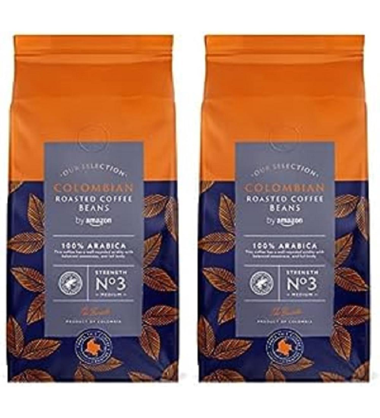 by Amazon Colombian Coffee Beans Medium Roast 1Kg (2 Packs x 500g) - Rainforest Alliance Certified Colombian 500 g (Pack of 2) - Buy Online on GoSupps.com