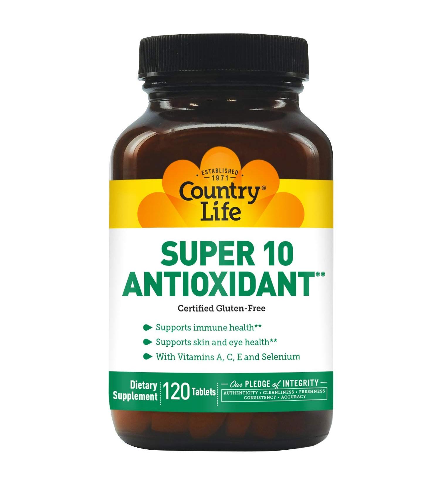Country Life Super 10 Antioxidant 120 Tablets | Supports Immune Health | Gluten Free & Vegan Certified - Buy Online on GoSupps.com