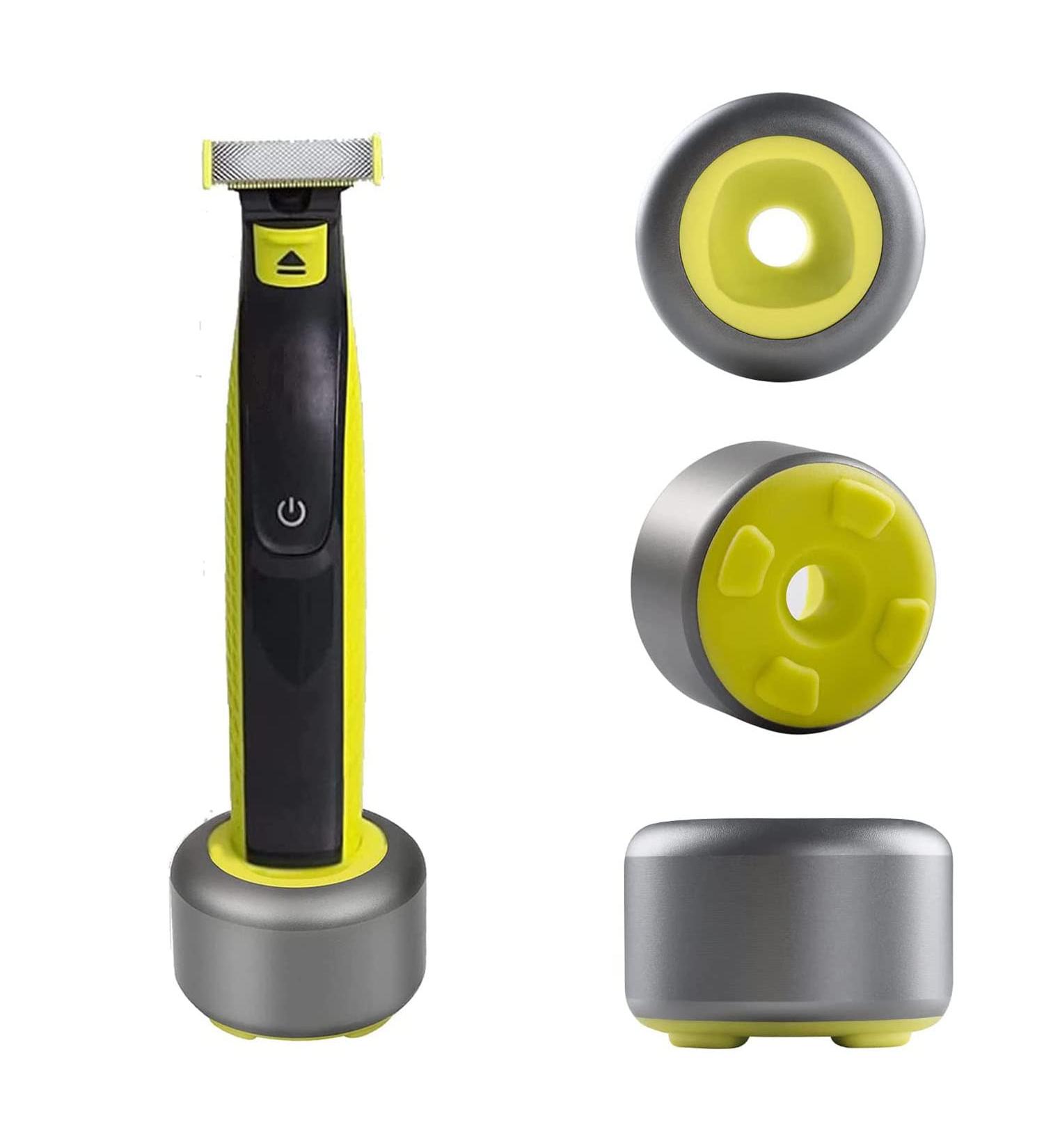 Philips Norelco One Blade QP2520 & QP2630 Shaver Razor Stand - Aluminum Alloy Men's Shaving Stand for Bathroom Sink, Desk, Counter, Dresser, or Travel (Gray+Green) - Buy Online on GoSupps.com