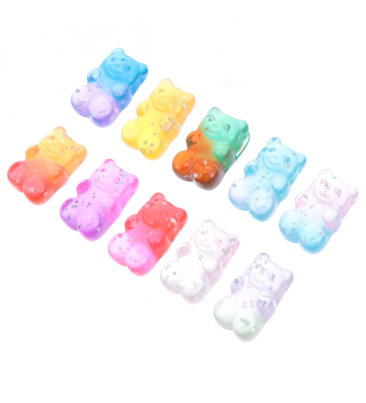 Gogogmee 50pcs Resin Hairpin Charms Head Bear Accessories Earrings Diy Headwear Ties Charm Headdress - Buy Online on GoSupps.com