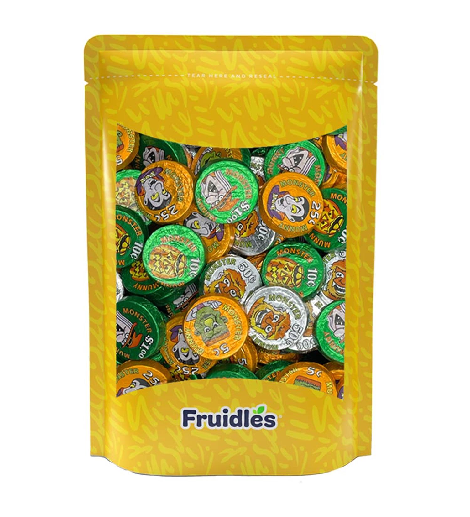 Halloween Chocolate Monster Money Coins - Individually Wrapped Milk Chocolate for Trick-Or-Treat Party Bag Fillers - Kosher Certified Dairy - Half-Pound (8 oz) - Buy Online on GoSupps.com