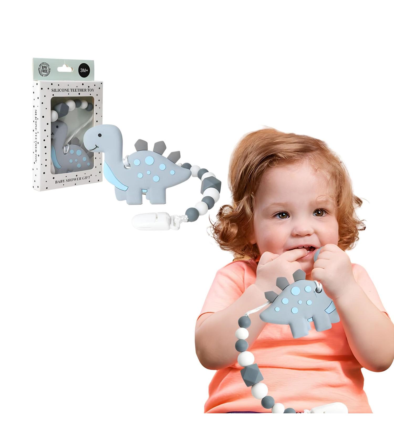 RZMZBY Teething Ring for Babies - BPA-Free Silicone & Wooden Teething Toy | Safe Baby Teething Aid & Activity Set - Buy Online on GoSupps.com