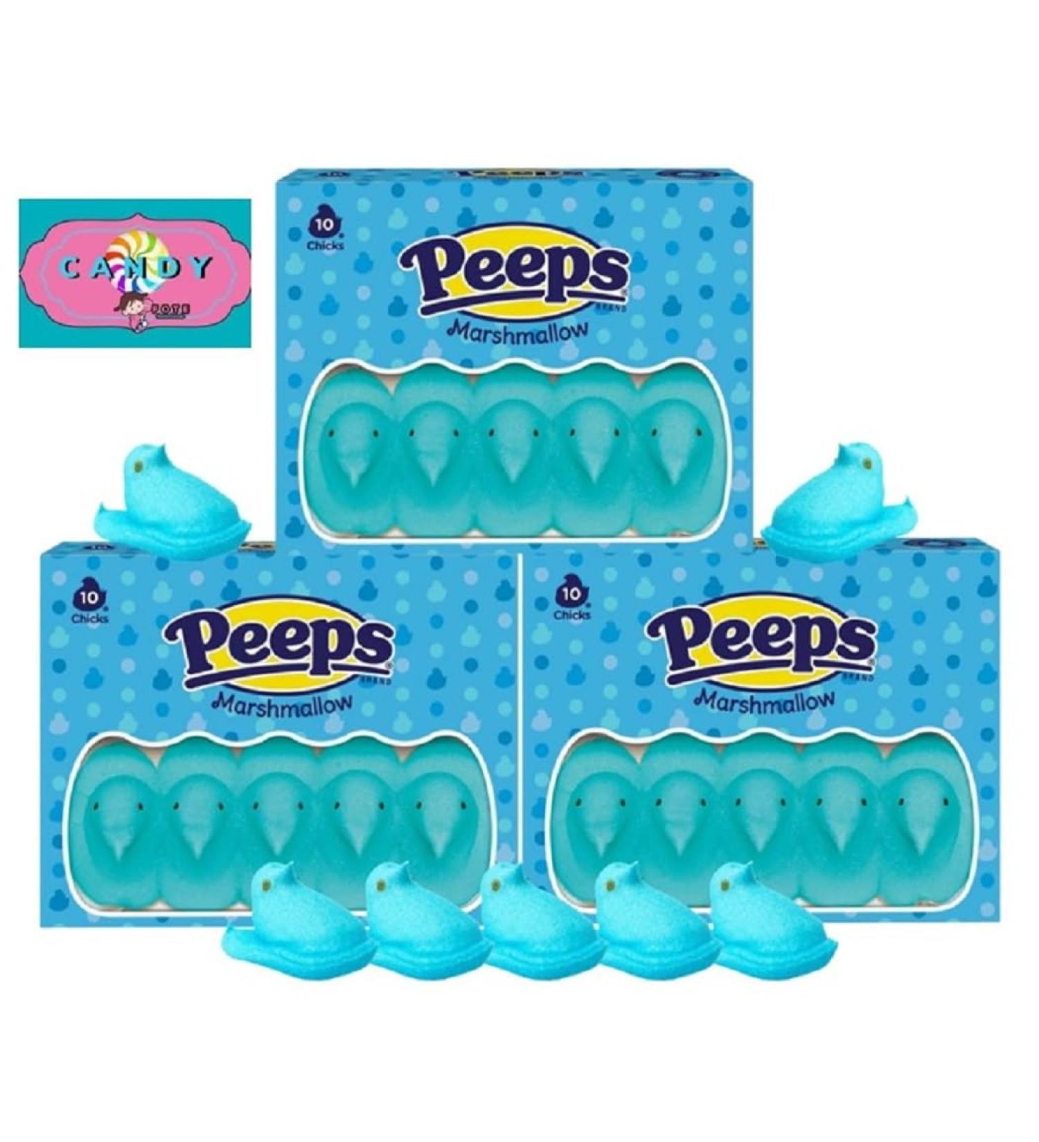 Easter Peeps Classic Party Pack - Three Boxes of Classic Blue Peep Chicks - Easter Basket Candy - 30 Total Marshmallows - Includes Fote Brand Magnet - Buy Online on GoSupps.com