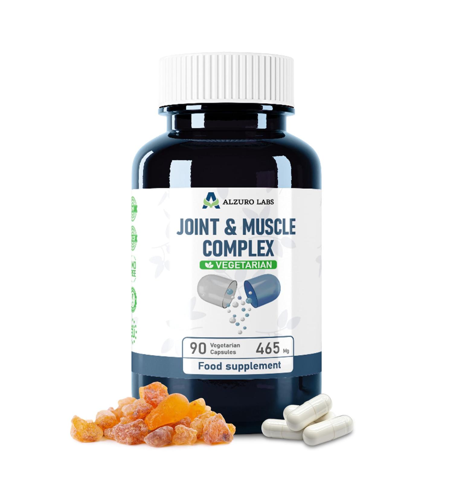 Complexe Articulations et Muscles 465mg - 90 G lules | Boswellia Serrata Griffe du Diable PEA Vitamine C & D3 | Anti-Inflammatoire Formation des Os & du Collag ne | Certifi GMP - Buy Online on GoSupps.com