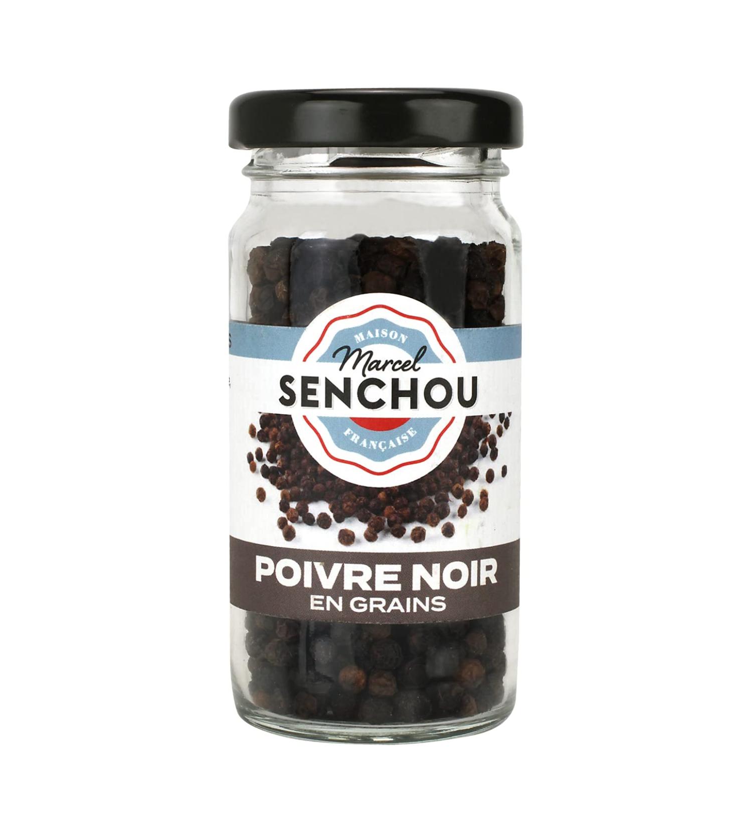 MARCEL SENCHOU - Black Peppercorns 42g - Spice Rich in Taste - Authentic Flavor Preserved - Ideal for All Your Small Dishes - Recipe Developed in France