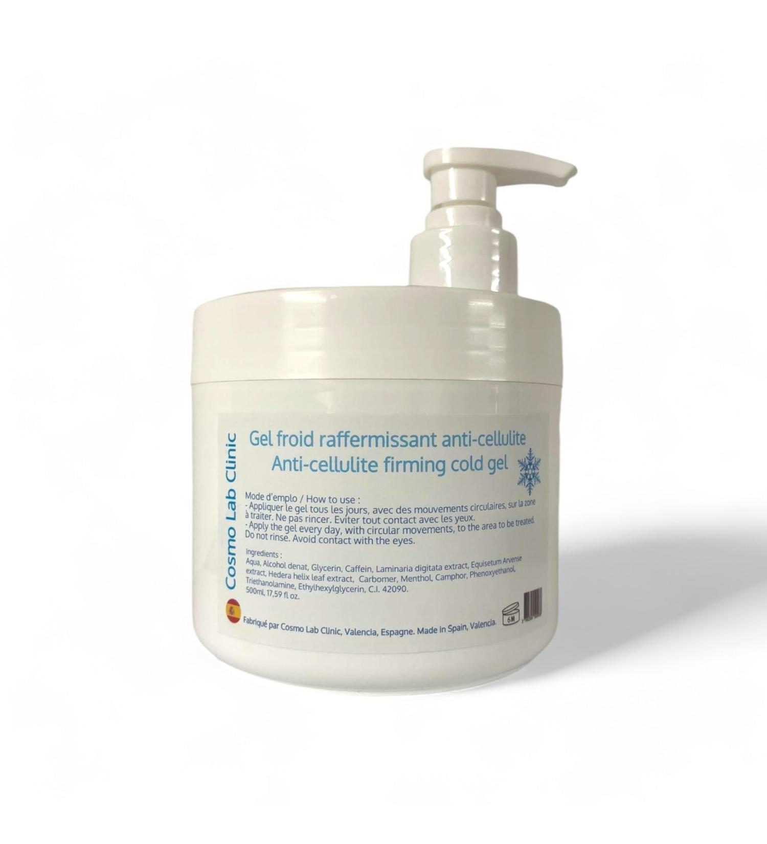 Anti-cellulite firming body gel - Cold effect with Caffeine Camphor and Menthol - All skin types - Made in Spain - 500 ml - Buy Online on GoSupps.com