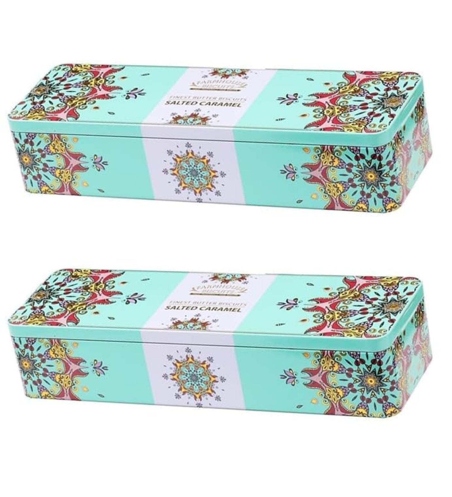 Farmhouse Traditional made Luxury Finest Butter Biscuits Salted Caramel Gift Tin cookies- 225 Grams x 2 Perfect for Gifting for him & Her Mothers & Fathers Day Teacher Day Easter Christmas  - Buy Online on GoSupps.com