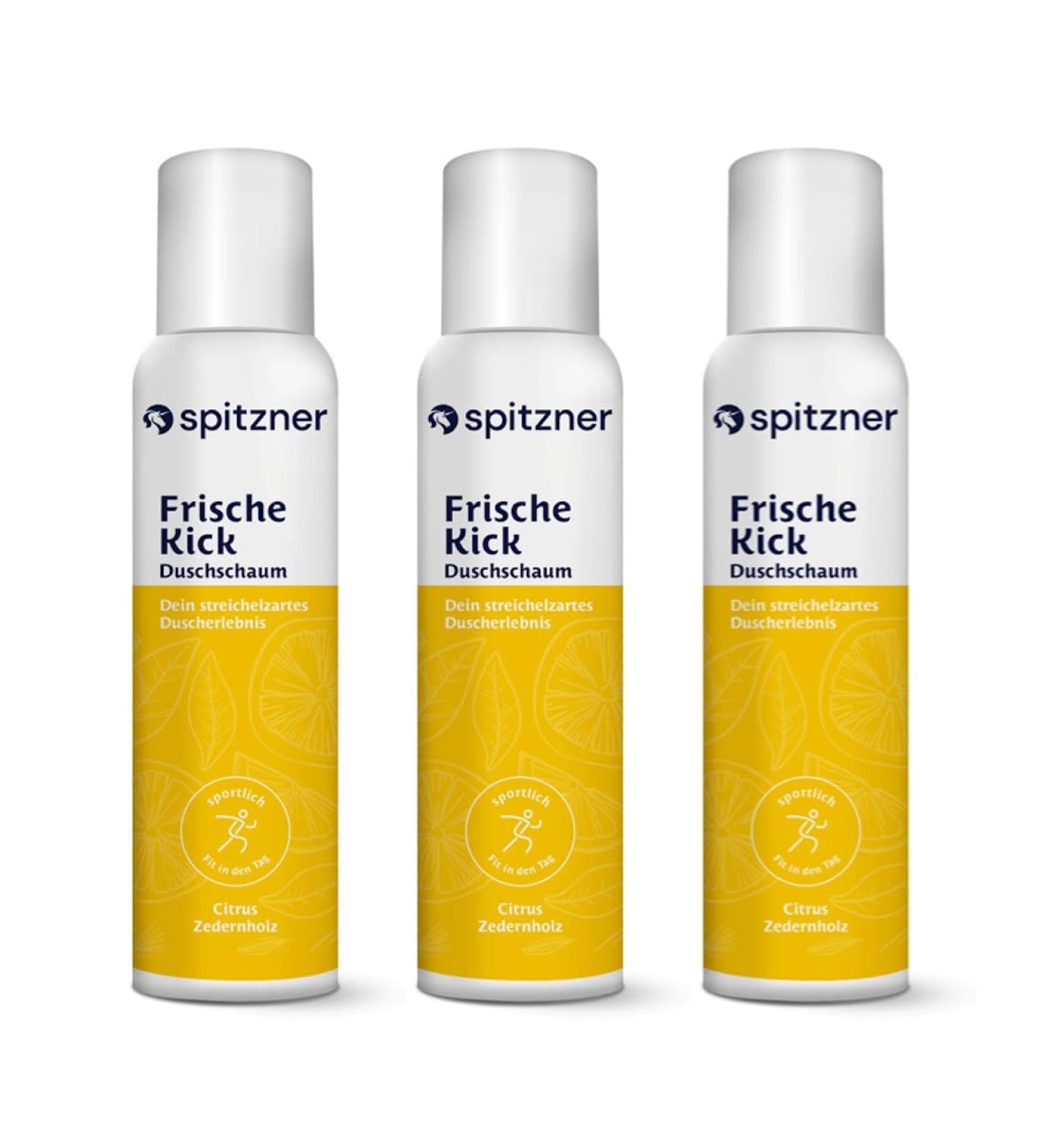 Spitzner Citrus Cedar Shower Foam 3 x 150 ml wellness shower gentle cleansing foam dermatologically tested vegan and skinfriendly ideal after exercise - Buy Online on GoSupps.com