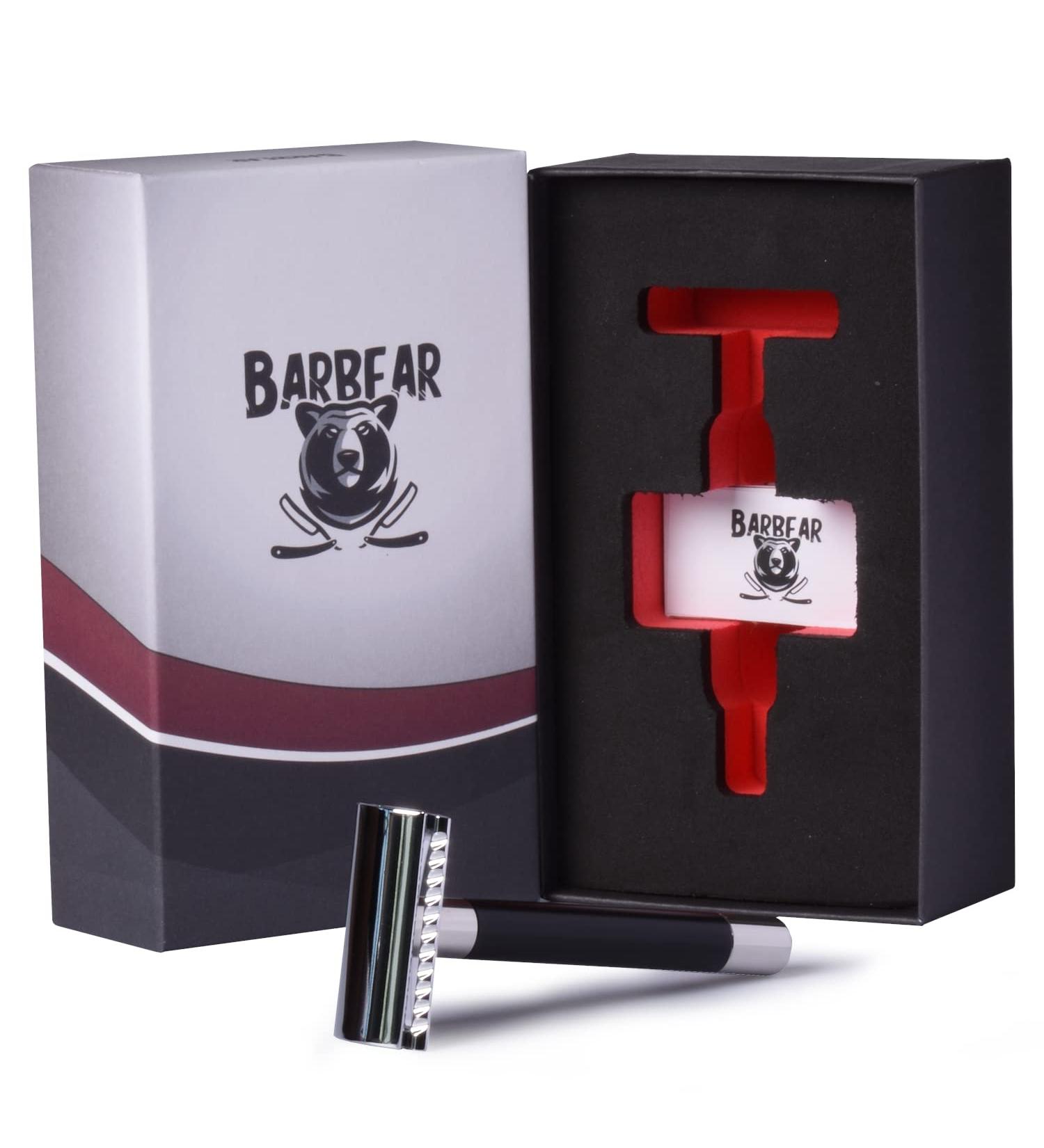 Barbear Handmade Razor Plane | Precision Wet Shave Razor for Men | Solingen Stainless Steel & Aluminum | 2-Sided Blade Head - Buy Online on GoSupps.com