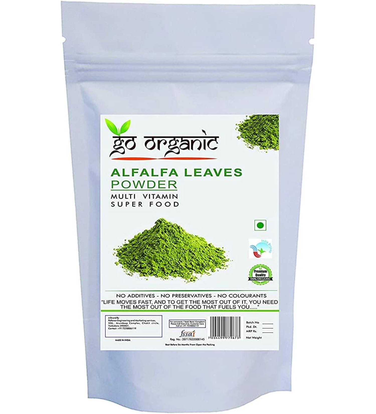 ROSEVILLA Go Organic Alfalfa Grass Juice Powder 100 gm