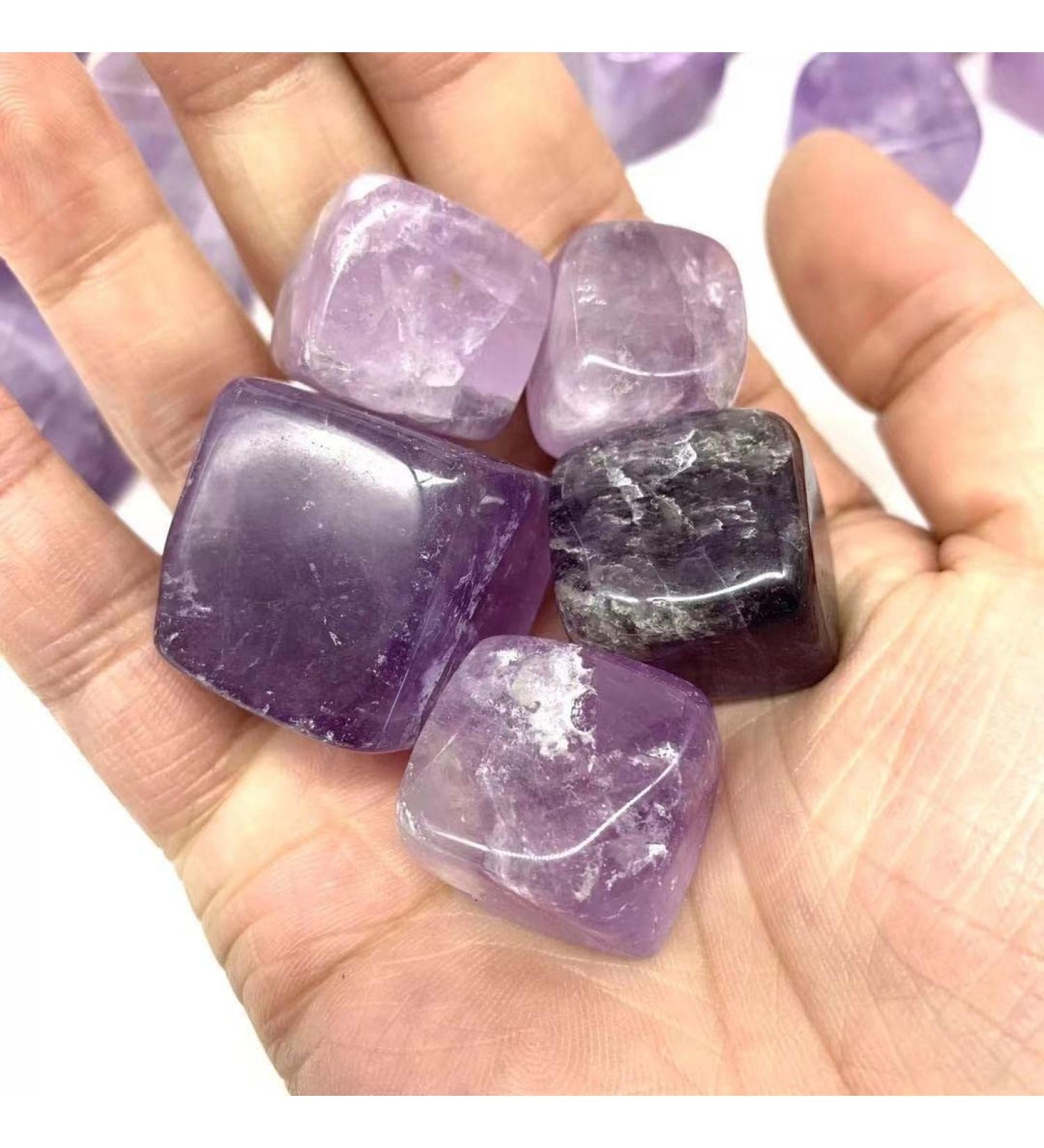 Stone 5pc 20mm-30mm Natural Rock Amethyst Cube Crystal Polishing Stone Stone Mineral Specimen - Buy Online on GoSupps.com