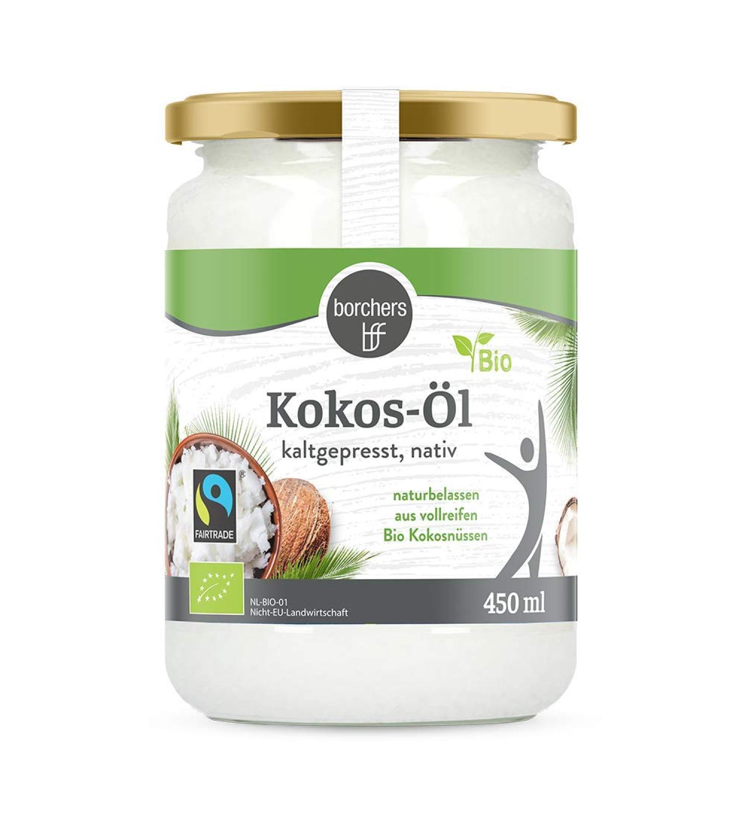 Organic Fair Trade Virgin Coconut Oil - Natural First Cold Pressed for Cooking Frying & Baking | Vegan | 450ml - Buy Online on GoSupps.com