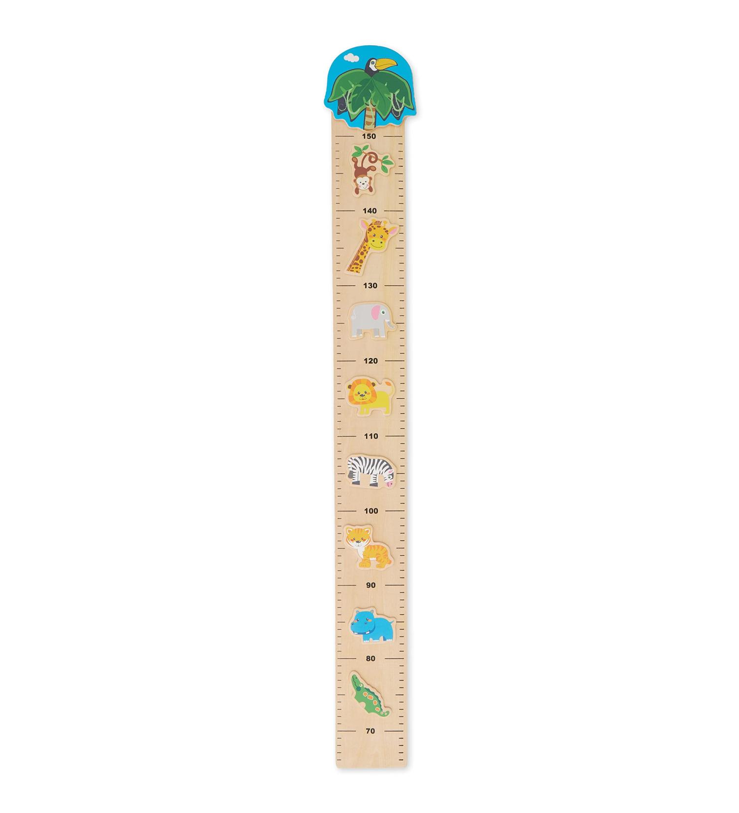 Bieco Holz Massenlatte Kinder Zoo | Multicolored Wooden Height Chart for Kids | Wall Decoration & Measuring Stick 0.65-1.5m - Buy Online on GoSupps.com