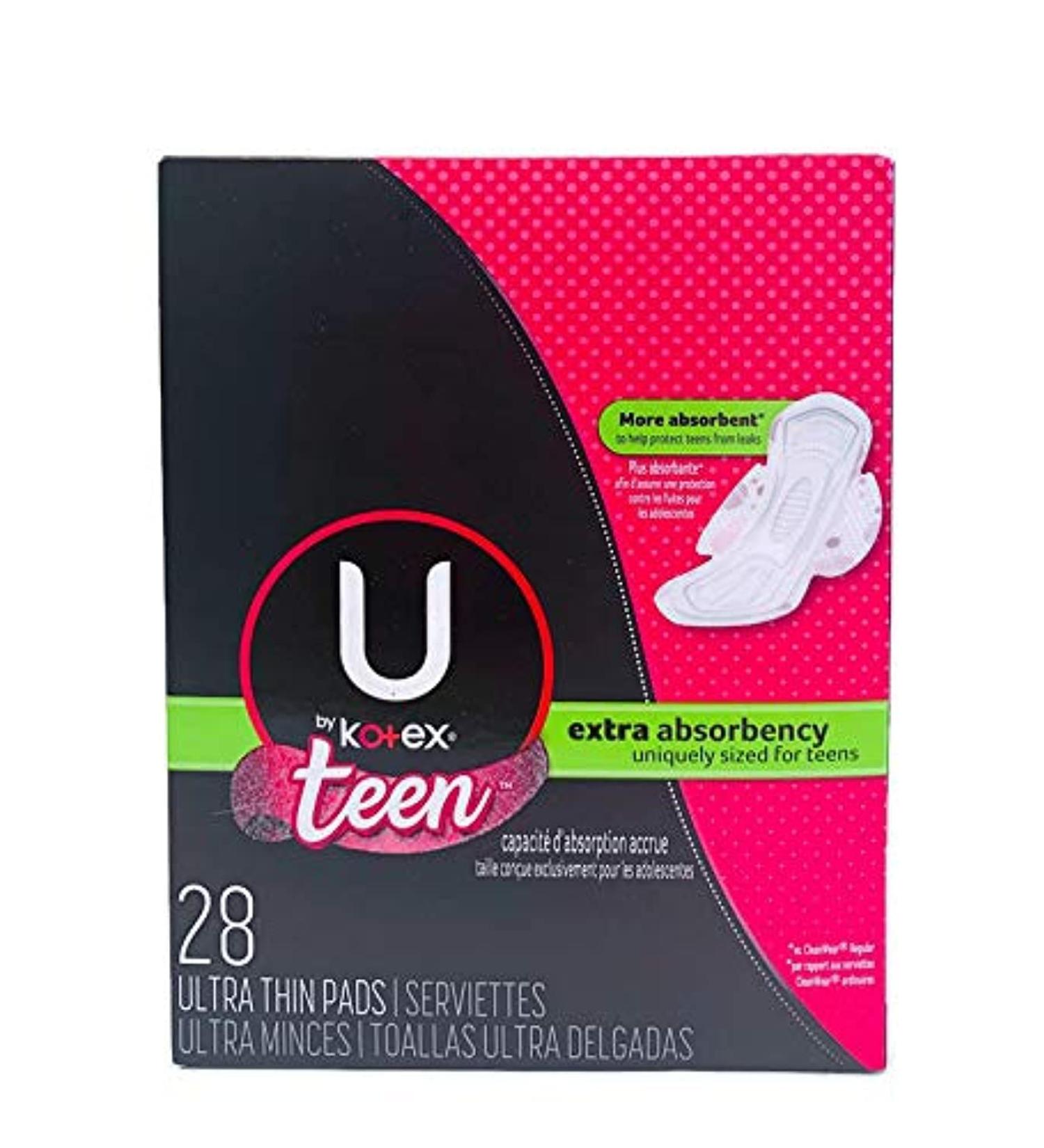 U by Kotex Teen Ultra Thin Pads 28ct