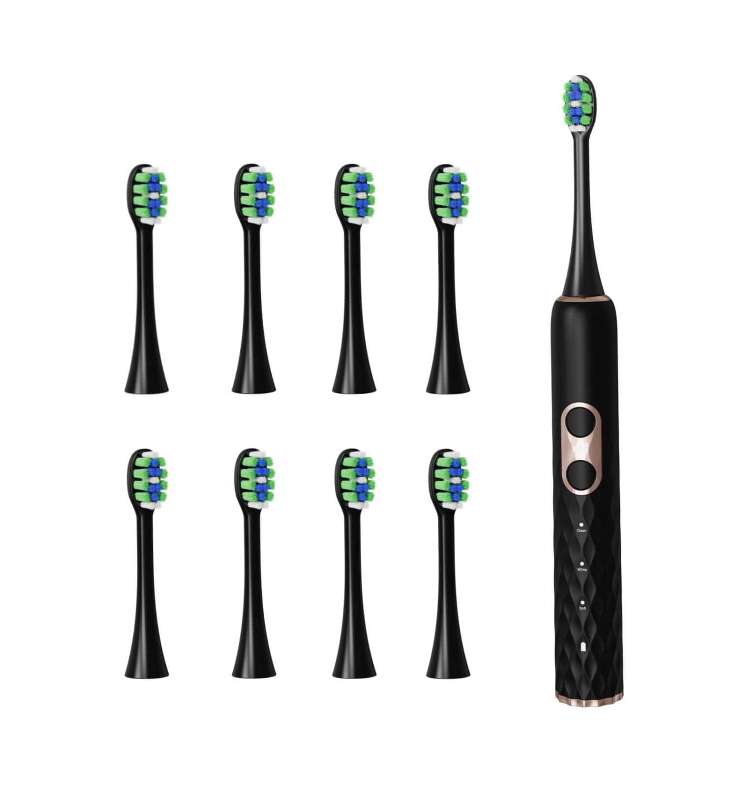 M6 Upgraded Sonic Electric Toothbrush for Adults - USB Rechargeable 8 Brush Heads 9 Modes Smart Timer Long Battery Life - Buy Now - Buy Online on GoSupps.com