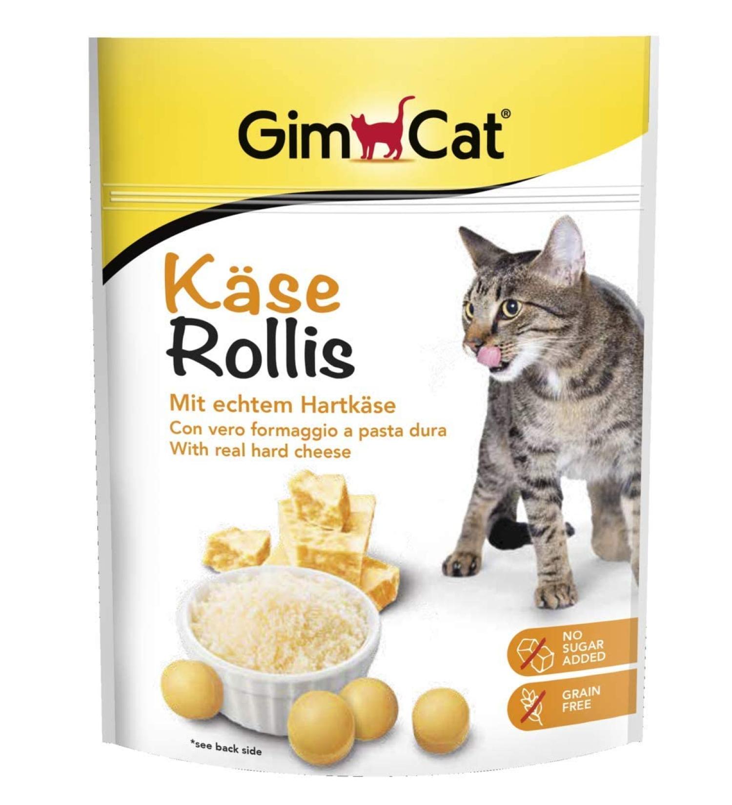 GimCat Cheese Rollis - Grain-Free Vitamin-Rich Cat Snack with Real Hard Cheese - Pack of 6 (140g Each) for International Shipping - Buy Online on GoSupps.com