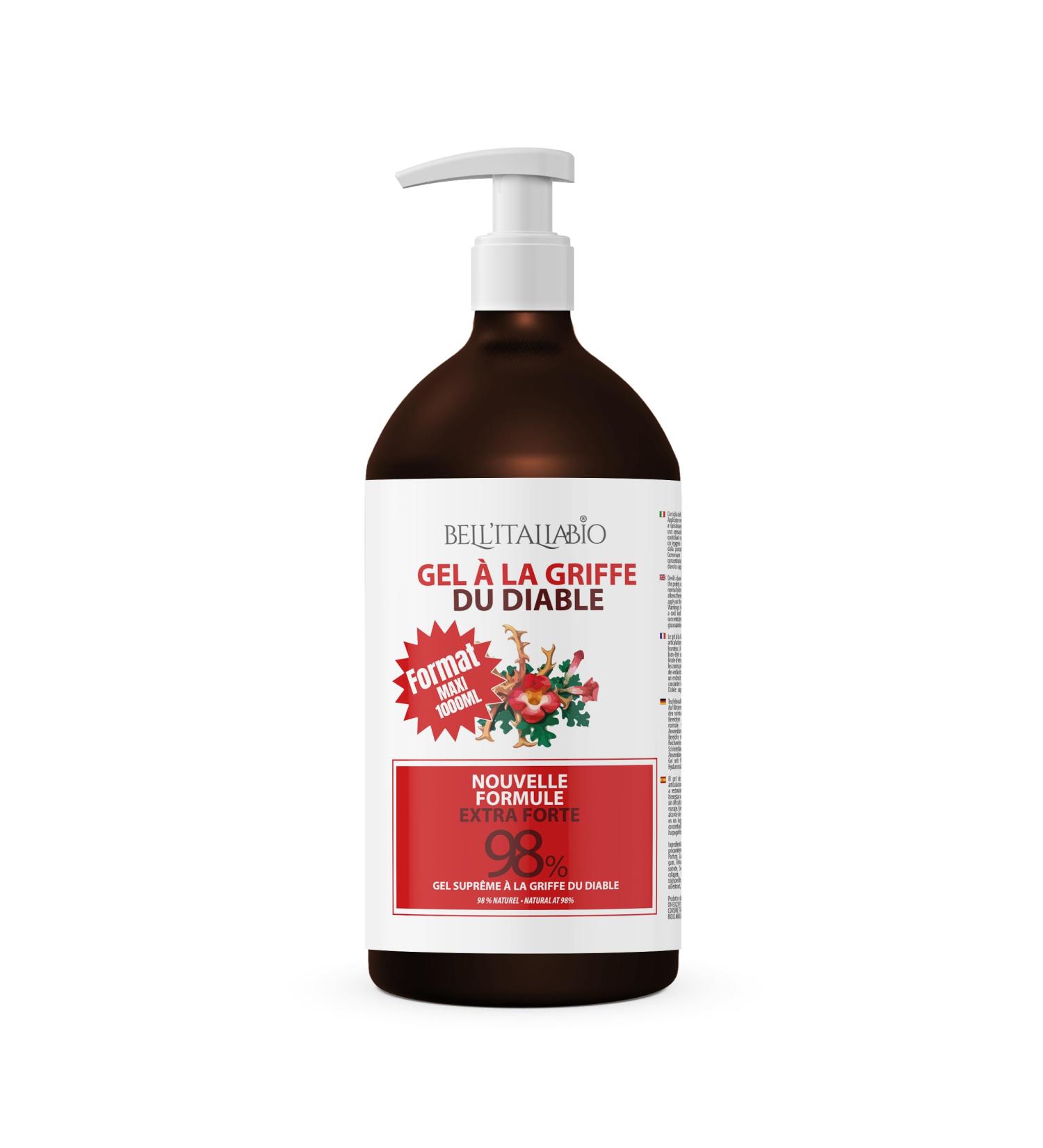 Pommade la griffe du diable - 1000 ml - Extra forte - 98% - Formule pour massage en forme de griffe du diable - Gel de relaxation musculaire - P n tration rapide - Avec collag ne acide - Buy Online on GoSupps.com