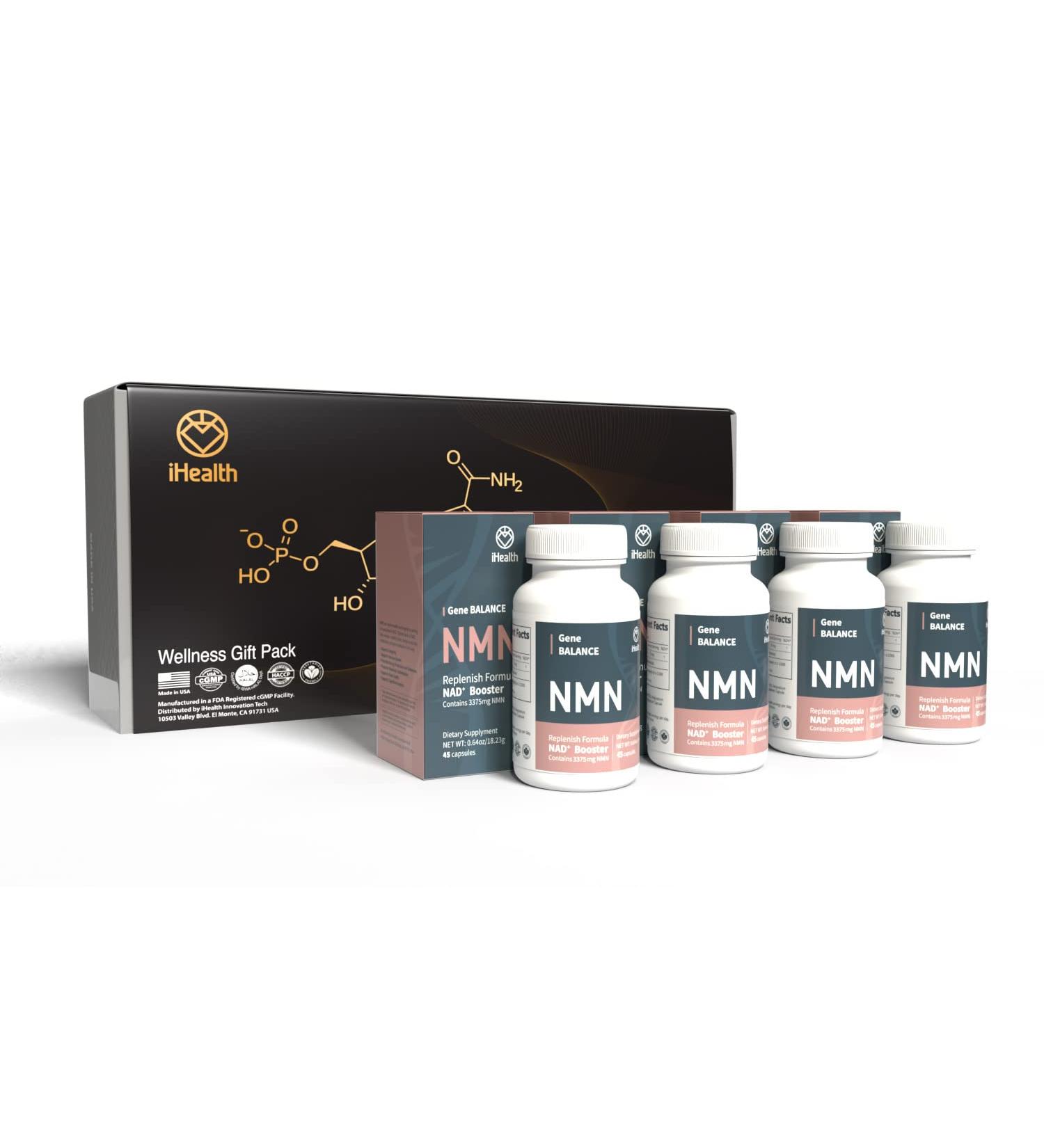 iHealth NMN Gene Balance Pack of 4 Bottles 60 caps 6000mg ea
