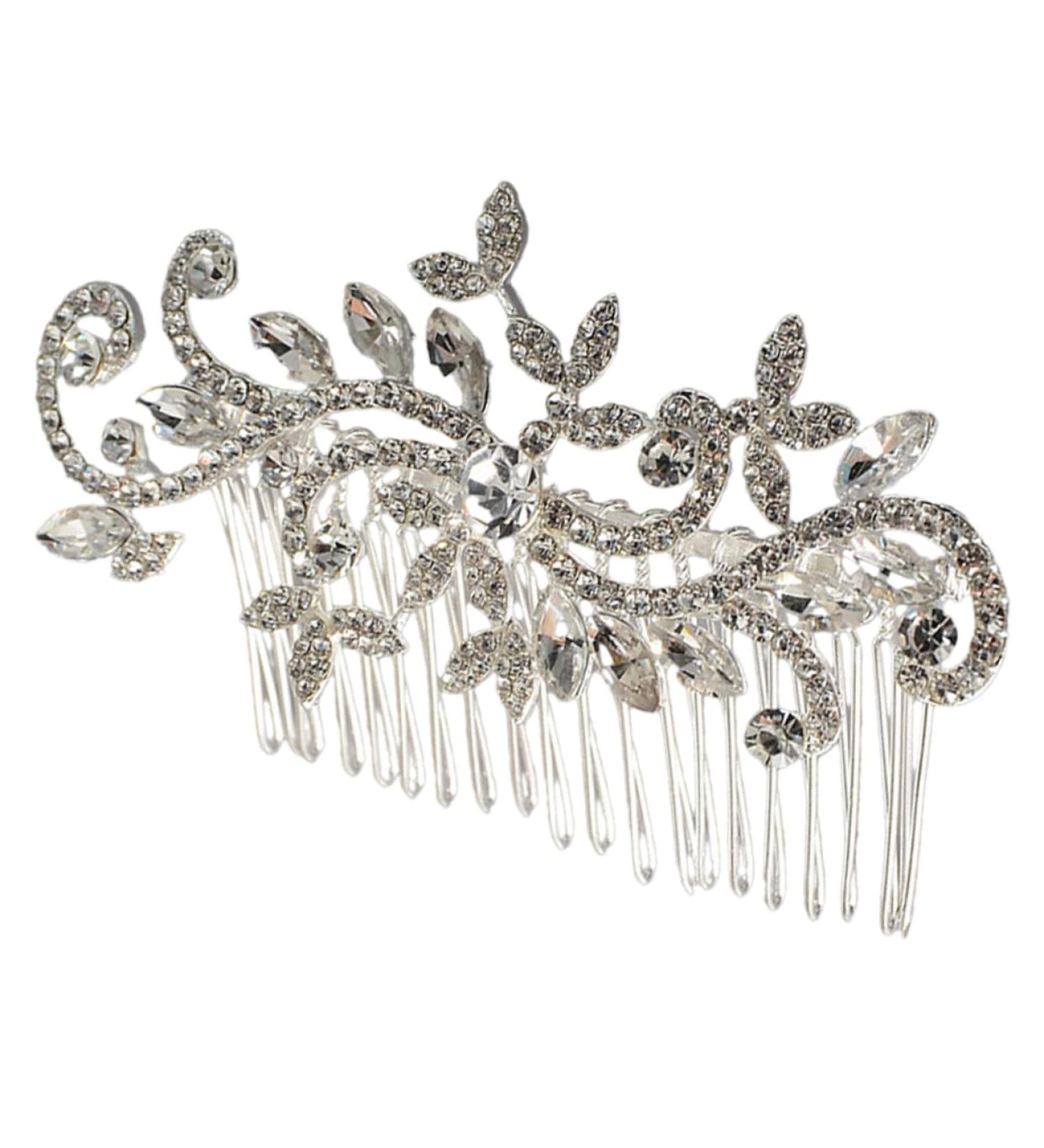 DOITOOL Wedding Hair Accessories Hair Side Combs Bridal Hair Comb Wedding Hair Comb Hair Combs for Wedding Decor Wedding Accessories for Brides White Rhinestones Rhinestone Hair Prom Miss - Buy Online on GoSupps.com