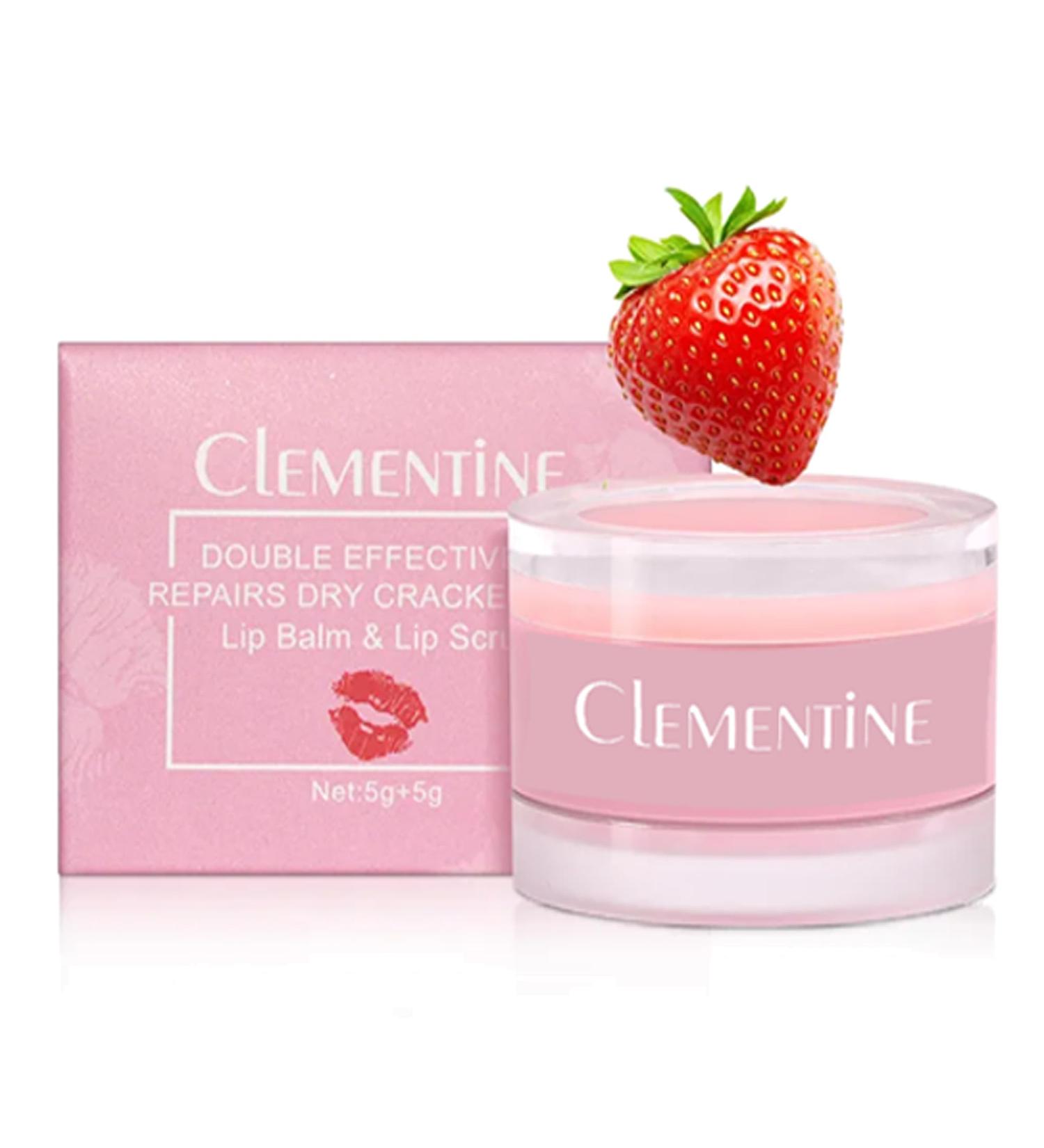 Clementine ZAHRA Lip Care Set - Moisturizing Balm & Exfoliating Scrub for Soft Nourished Lips | International Shipping Available - Buy Online on GoSupps.com