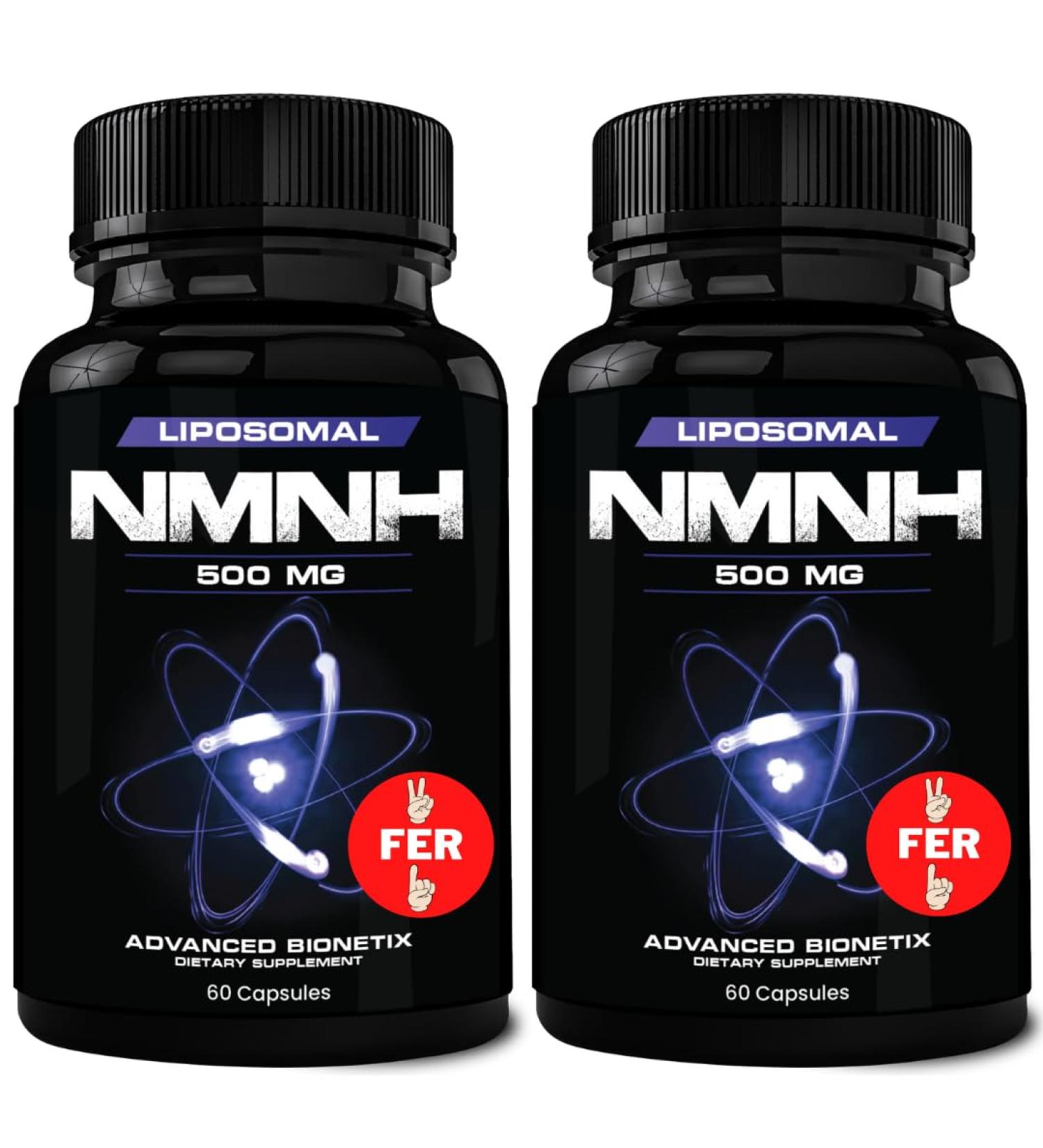 Liposomal NMNH 500mg Per Serving -NMN Supplement Alternative- 120 Capsules (Dihydronicotinamide Mononucleotide) NAD Supplement to Boost NAD+ Levels for Anti Aging (120) 60 Count (Pack of 2) - Buy Online on GoSupps.com