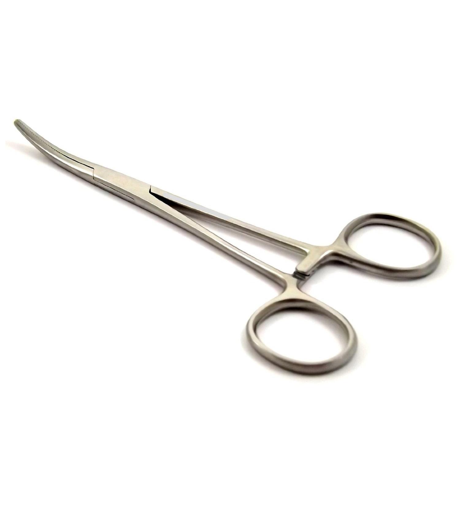 Pet Grooming Hemostat Dog Cat Small Pet Ear Hair Puller Locking Forceps Mirror Polished Curved 5.5''