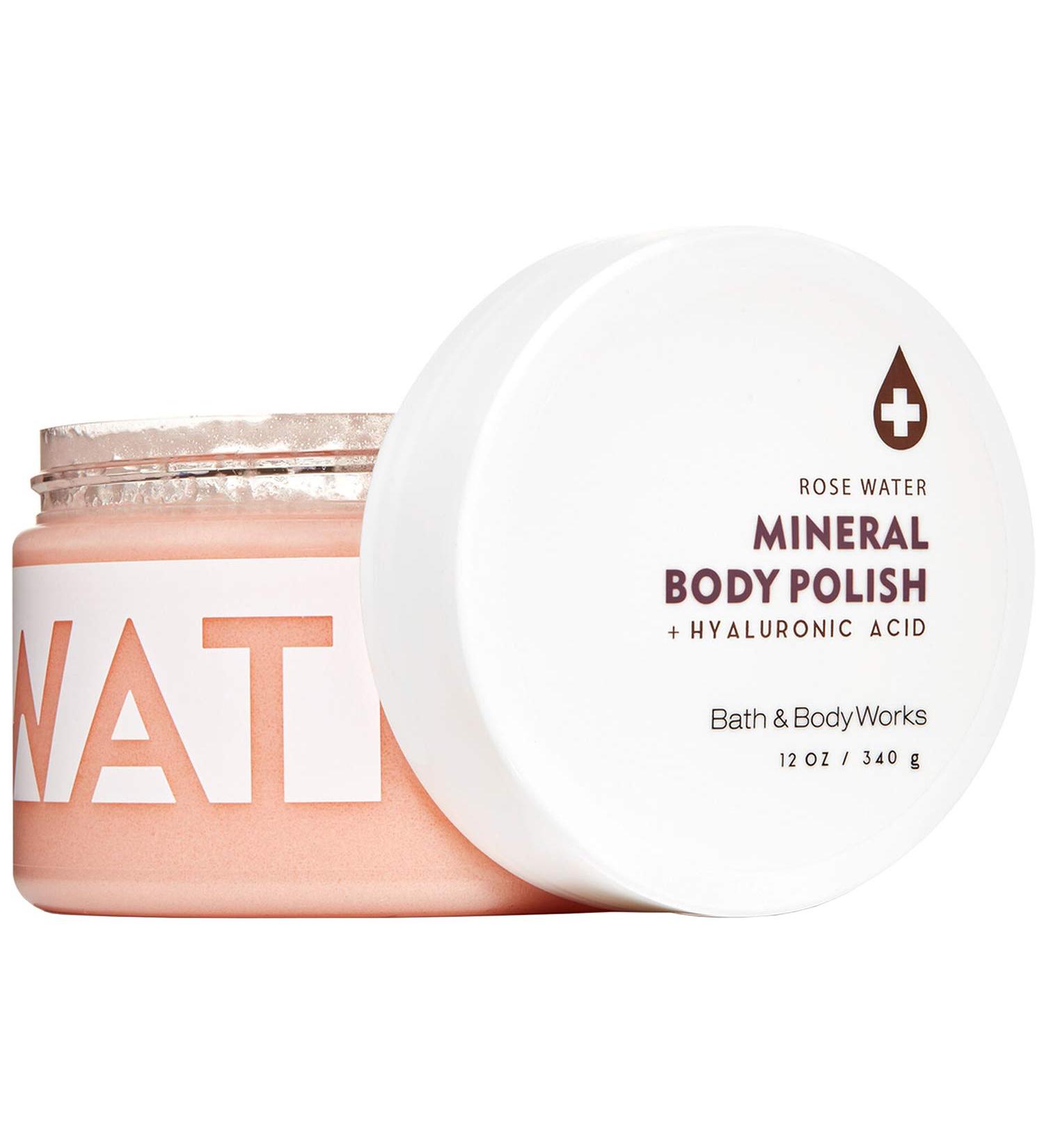 Bath and Body Works ROSE WATER Hyaluronic Acid Mineral Body Polish 12 Ounce