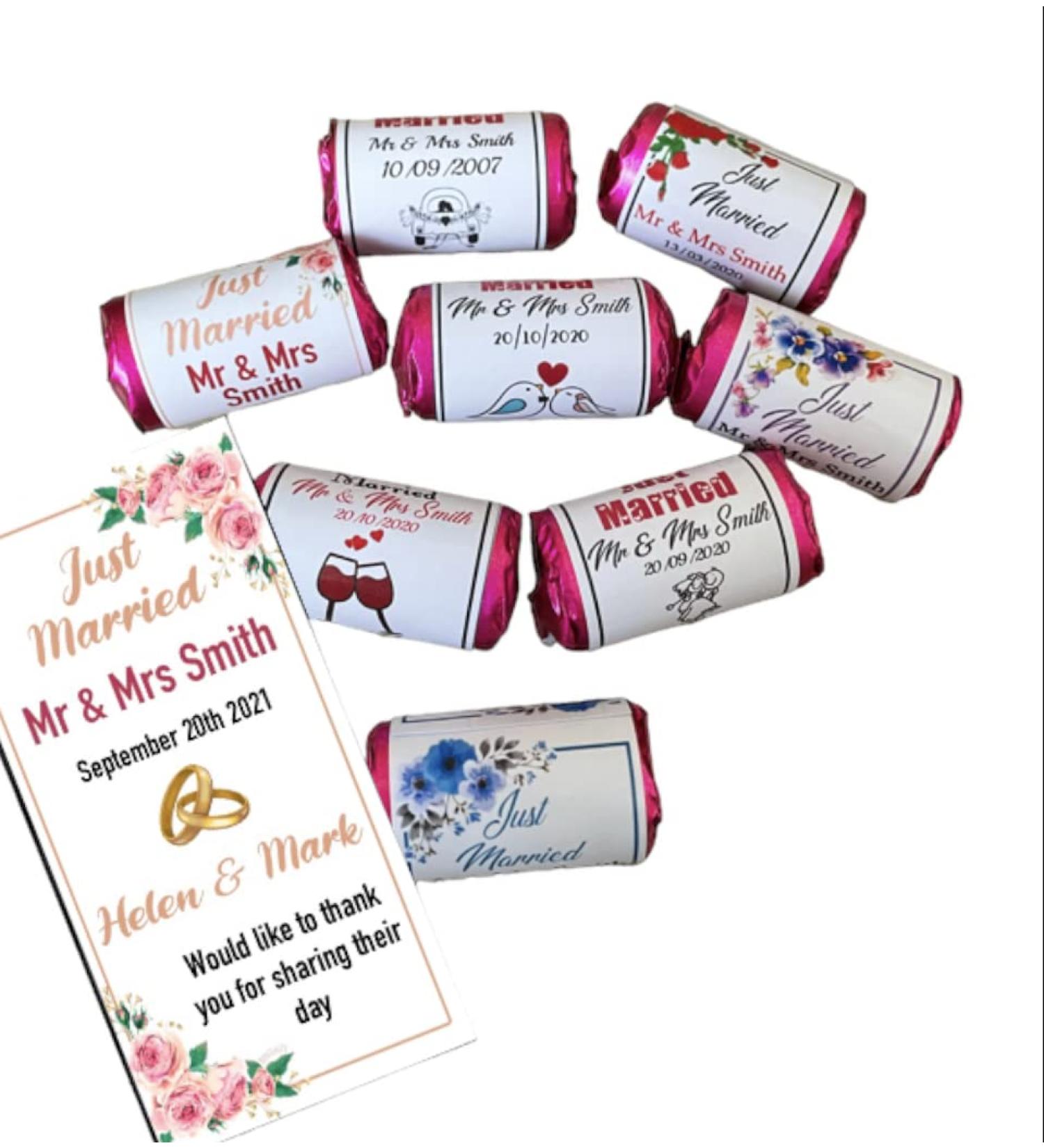Personalised wedding/civil ceremony favours- wedding rings