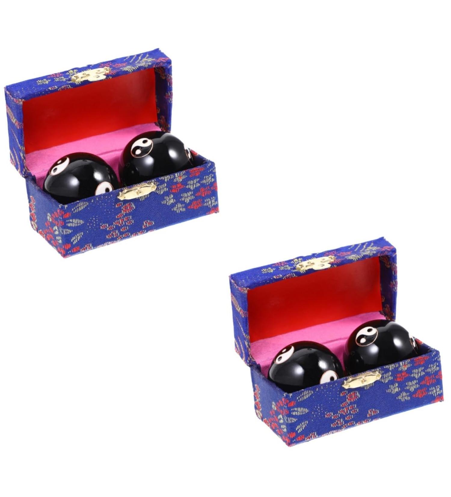 Ultechnovo 4-Piece Massage Globe Set | Acupressure Hand Training Tool | Massage Balls for Yoga & Relaxation - Buy Online on GoSupps.com