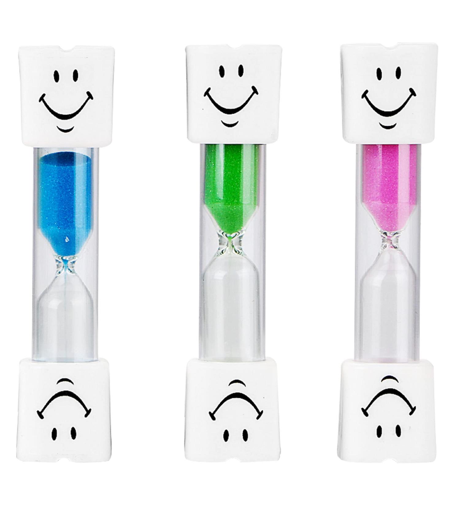 ZKSMNB Hourglass Teeth Brushing Children's Hourglass 2 Minutes The Smiley Toothbrush Hourglass Ensures that Children Brush Your Teeth in a Scientifically Appropriate Time (Pack of 3) - Buy Online on GoSupps.com
