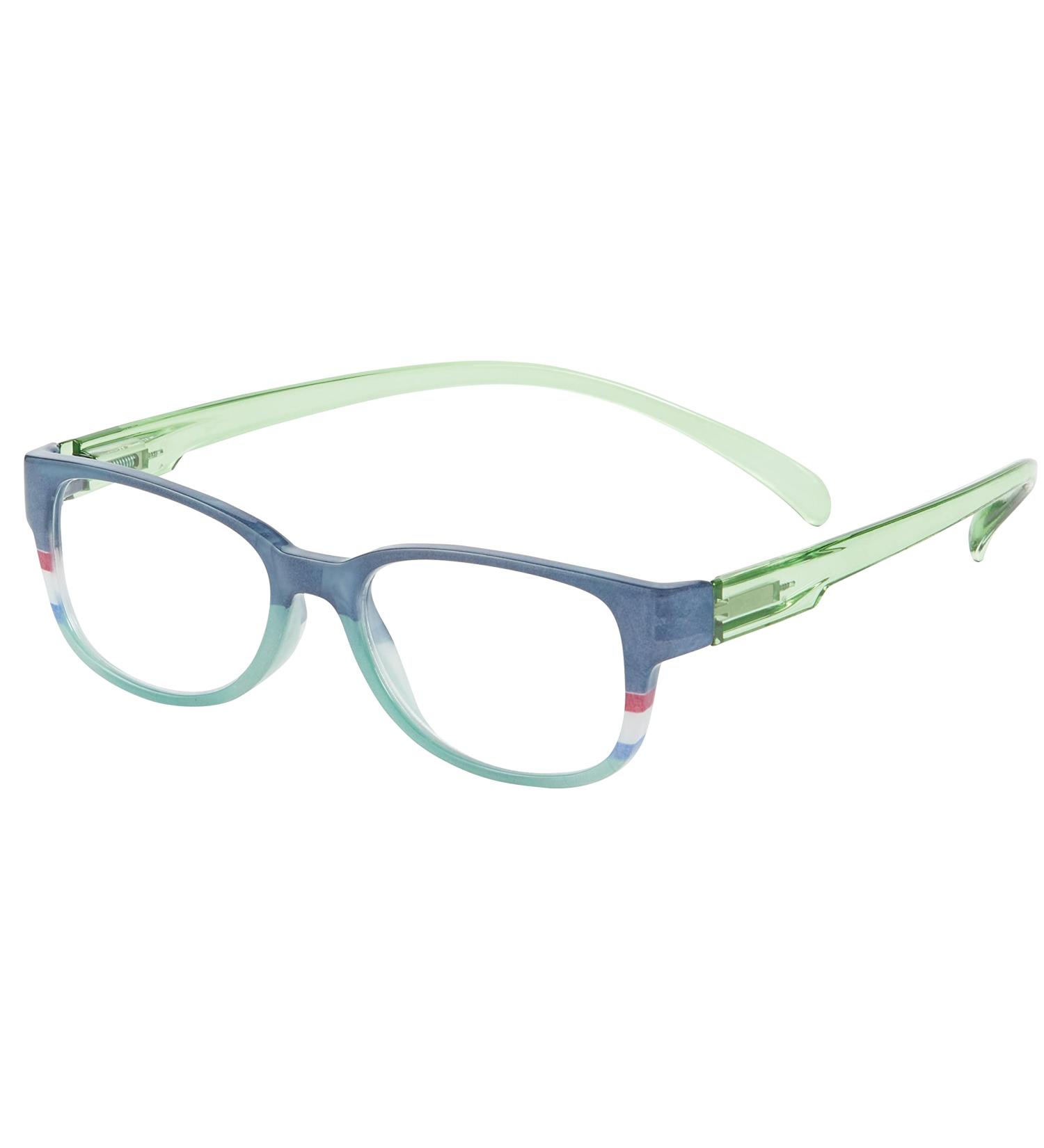 Envy Neck Hanging Reading Glasses | Stylish Prescription Readers | Unisex Anti-Reflective & Comfortable Square Design in Green & Blue - Buy Online on GoSupps.com