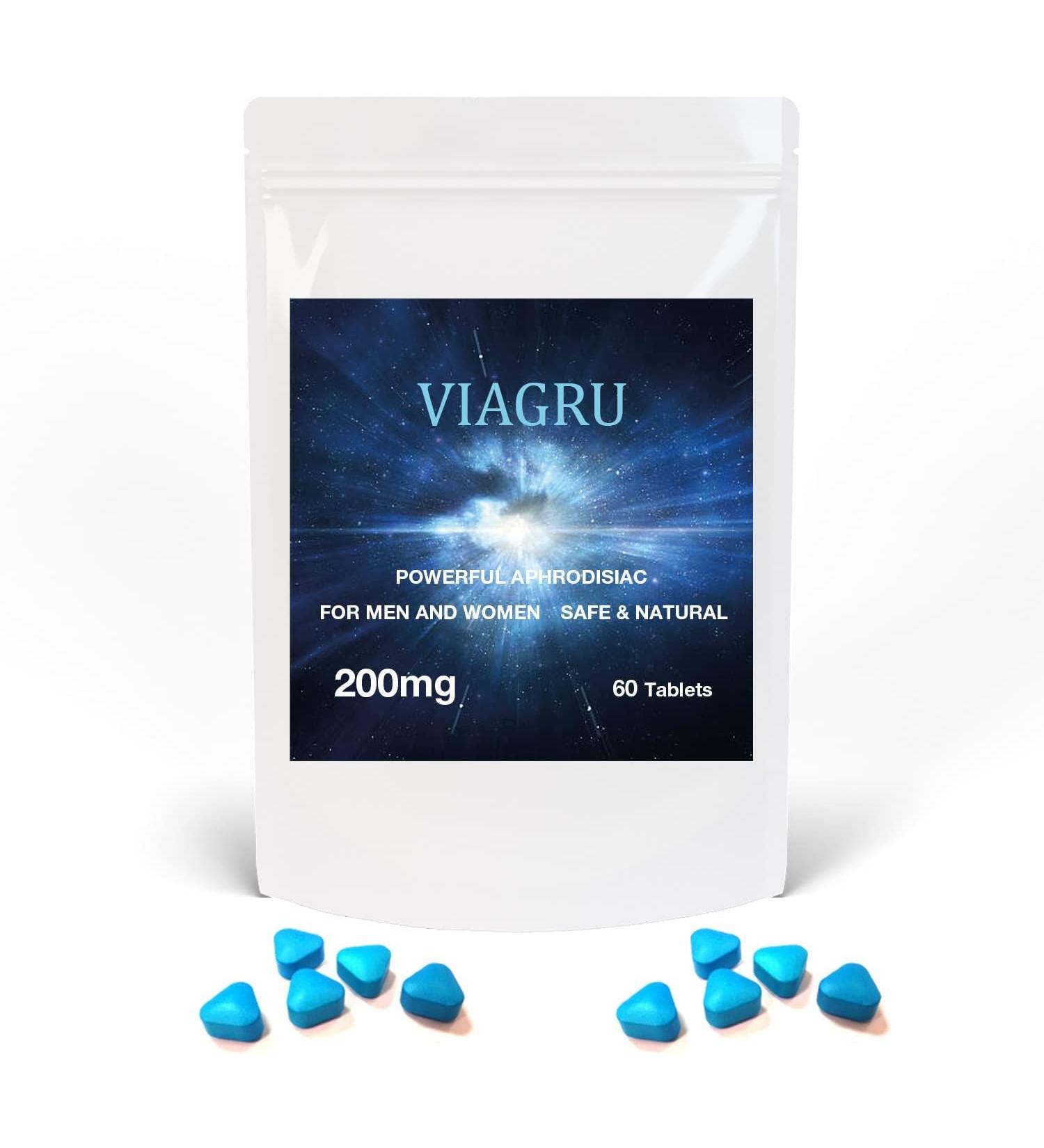 Viagru 200mg 60 High Dose Blue Tablets - Stay Harder for Longer - Natural & Safe for Men and Women - Buy Online on GoSupps.com