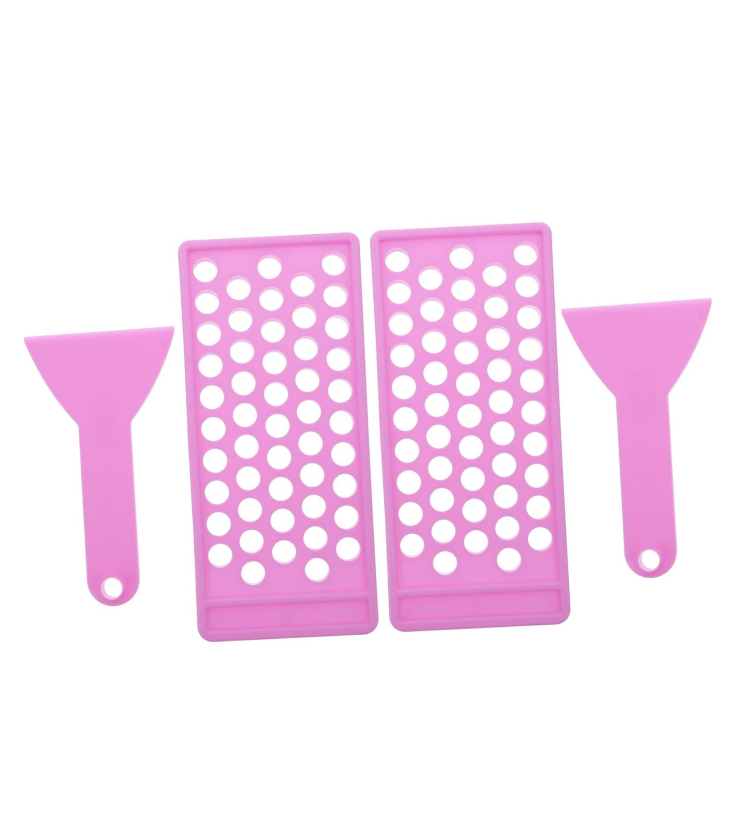  HONMEET 2 Sets Lipstick Filling Tray Supplies For Making Lip Balm Lip Balm Filling Tray DIY Purple PP Scraper - Buy Online on GoSupps.com