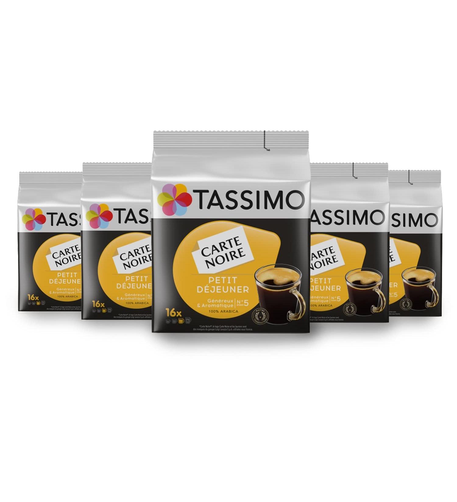 Tassimo Coffee Pods - 80 Drinks Carte Noire Breakfast (5 x 16 Drinks) - Buy Online on GoSupps.com