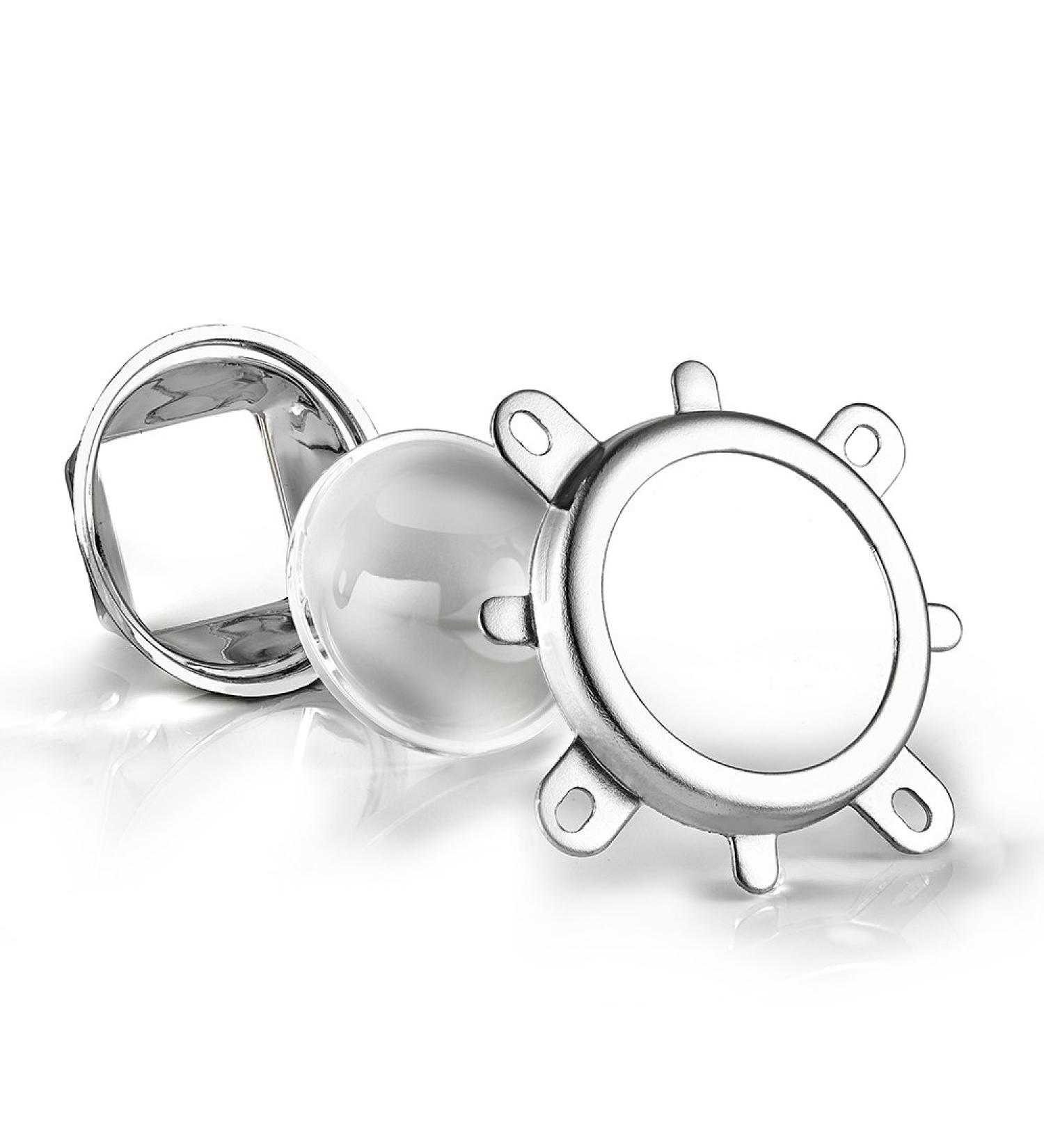 Chanzon LED Lens Optical Glass 44mm 60 + Reflector Collimator 50mm + Bracket for High Power Light SMD COB Chips - Buy Online on GoSupps.com