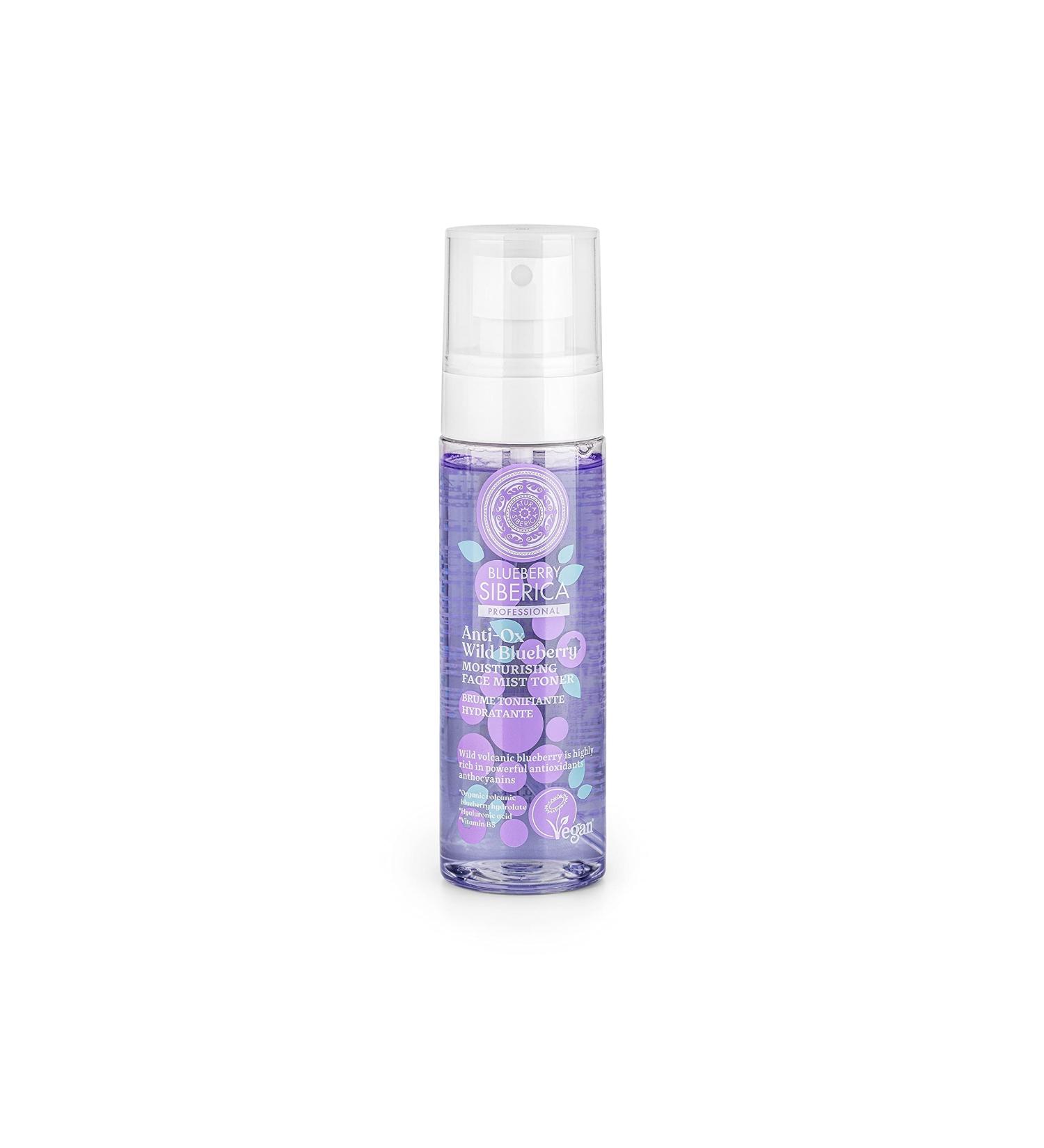 Natura Siberica Natural Anti-OX Wild Blueberry Face Mist Toner - Hydrating & Refreshing Skin Care | 3.38 fl oz - International Shipping Available - Buy Online on GoSupps.com