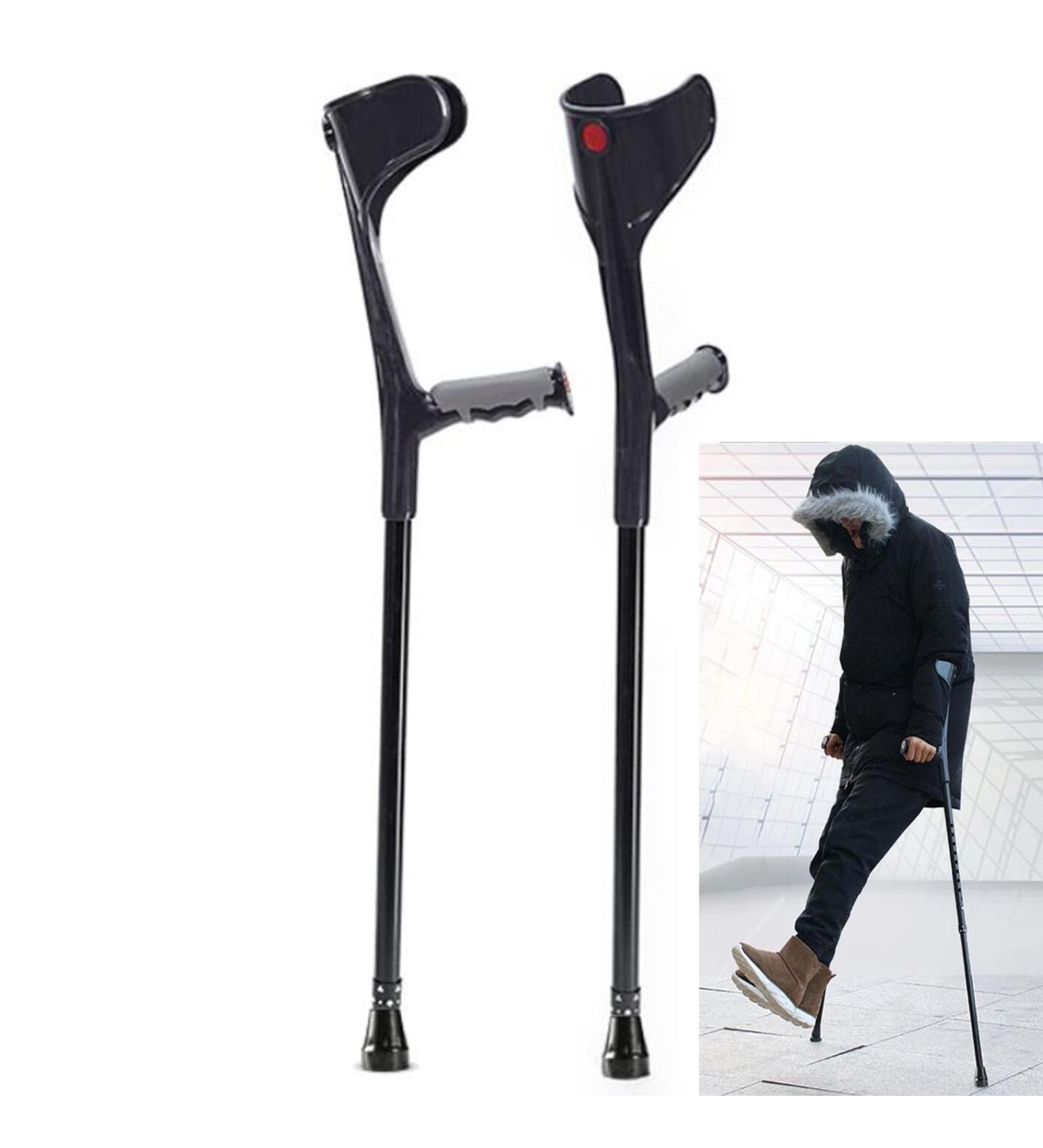 Motion Forearm Crutches for Adults ( 2 Units Open Cuffs) Walking Crutches with Rubber Handles Adjustable Aluminum Crutches (Color : Black) Anniversary Lucky Star - Buy Online on GoSupps.com